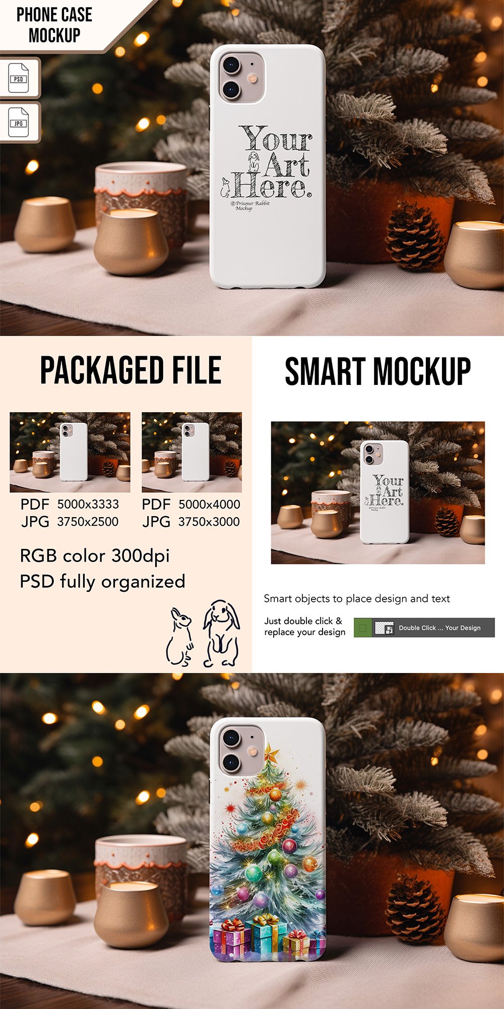 Phone Case Smart Mockup PSD & JPG Template Graphic (2782678)