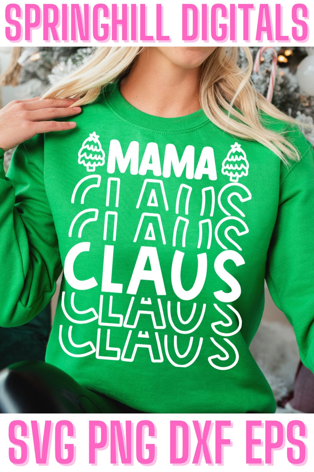 Mama Claus Svgs Mom Christmas Sweater Tshirt Cricut Pngs