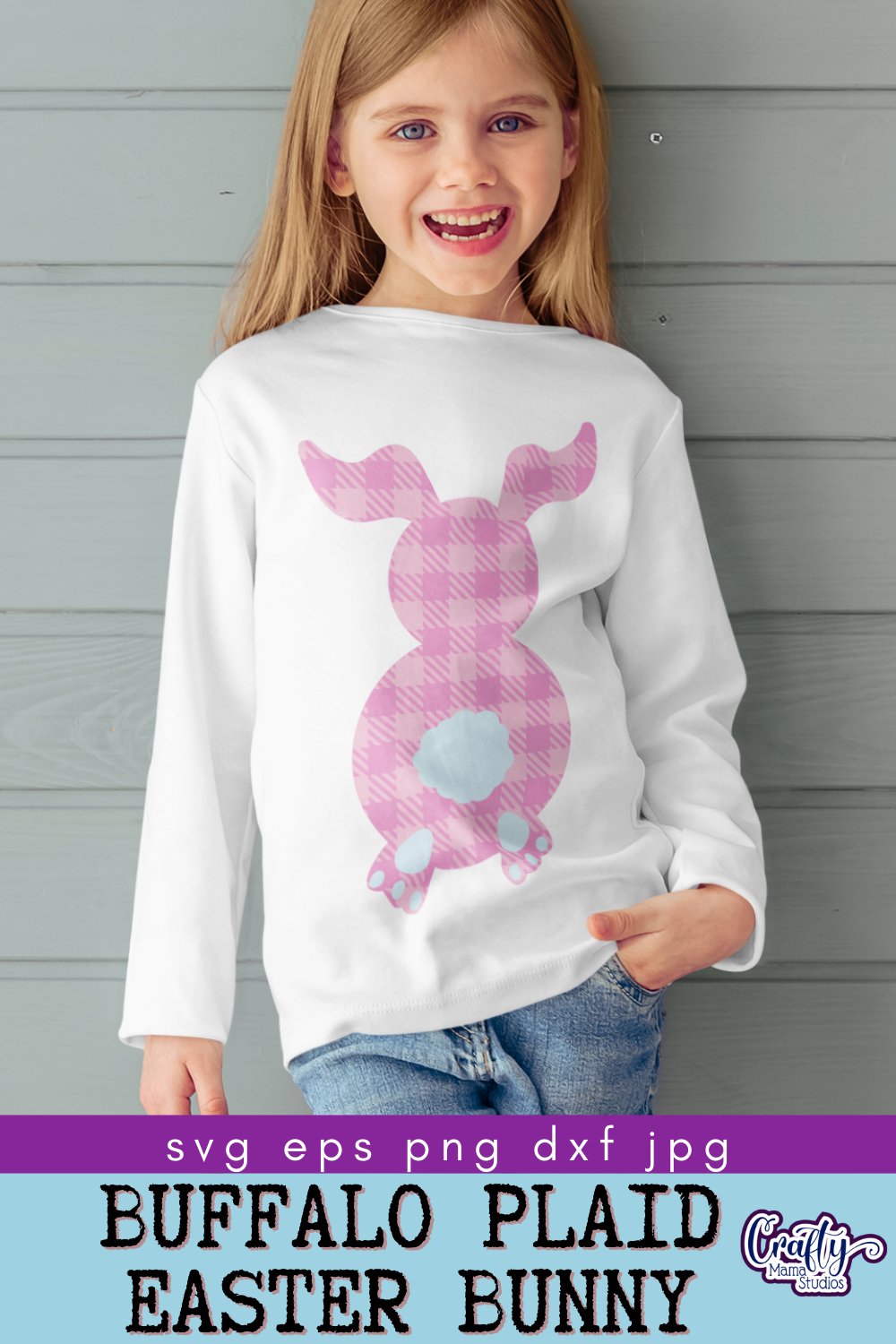Buffalo Plaid Bunny | Easter Bunny Svg Design