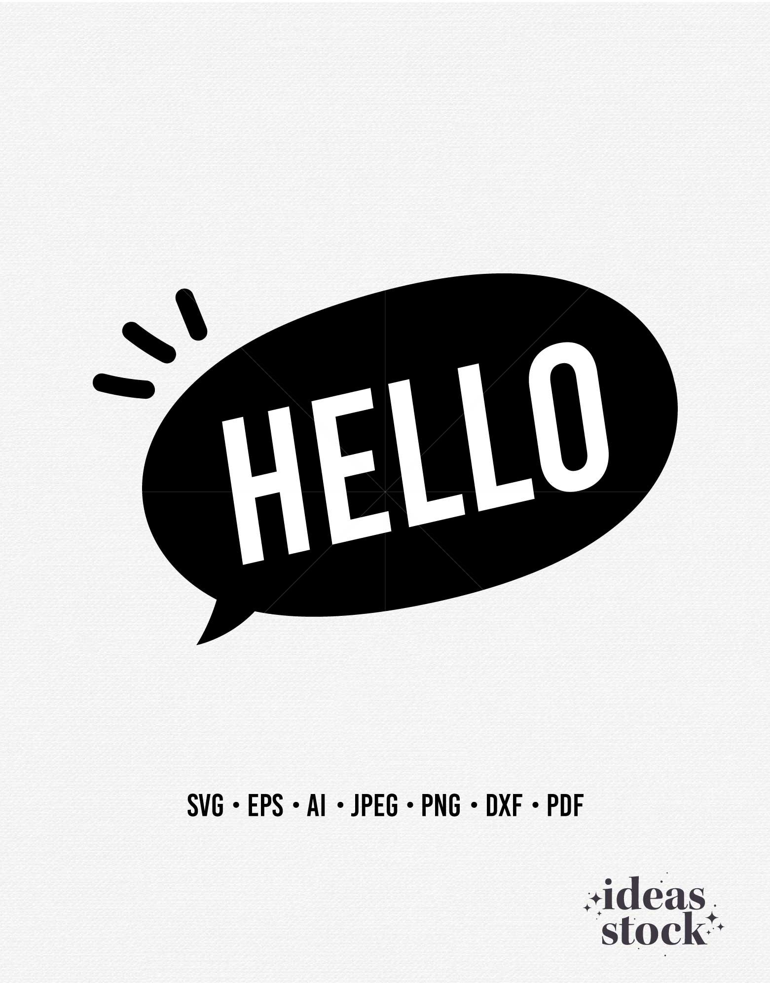 Hello Bubble Vector. Grapgic.