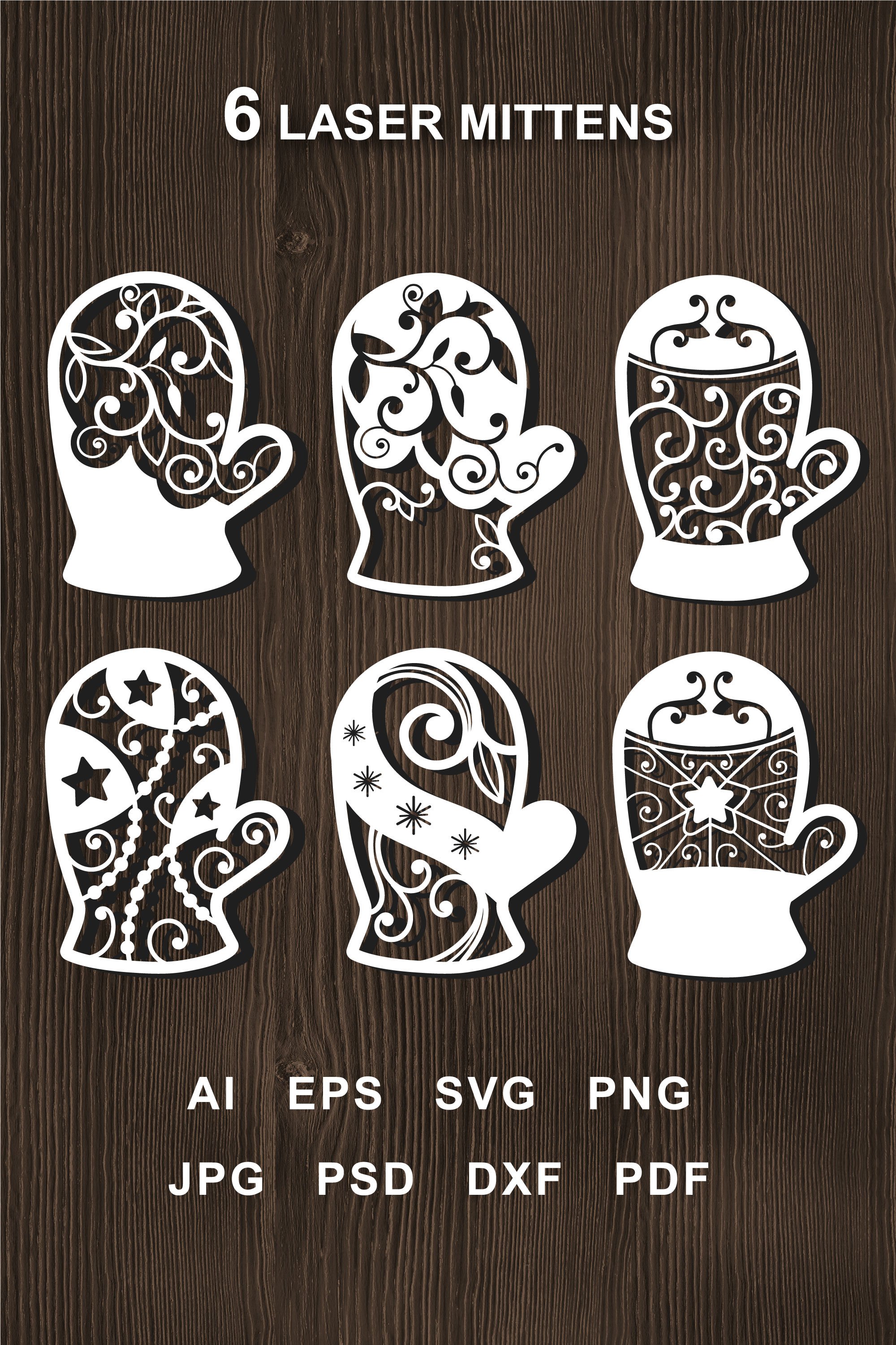Mittens SVG Cut file for Crafters (1122601)