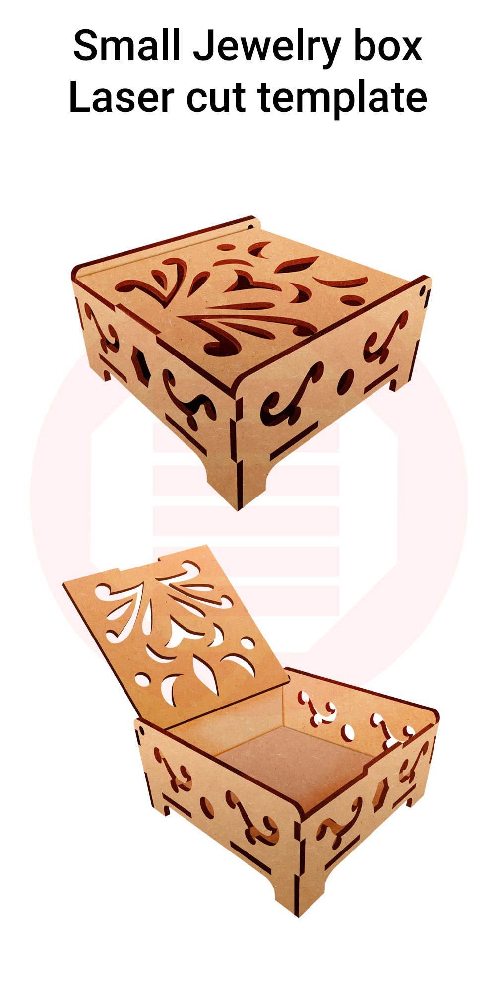 Wooden jewelry gift box template laser cut projects svg diy