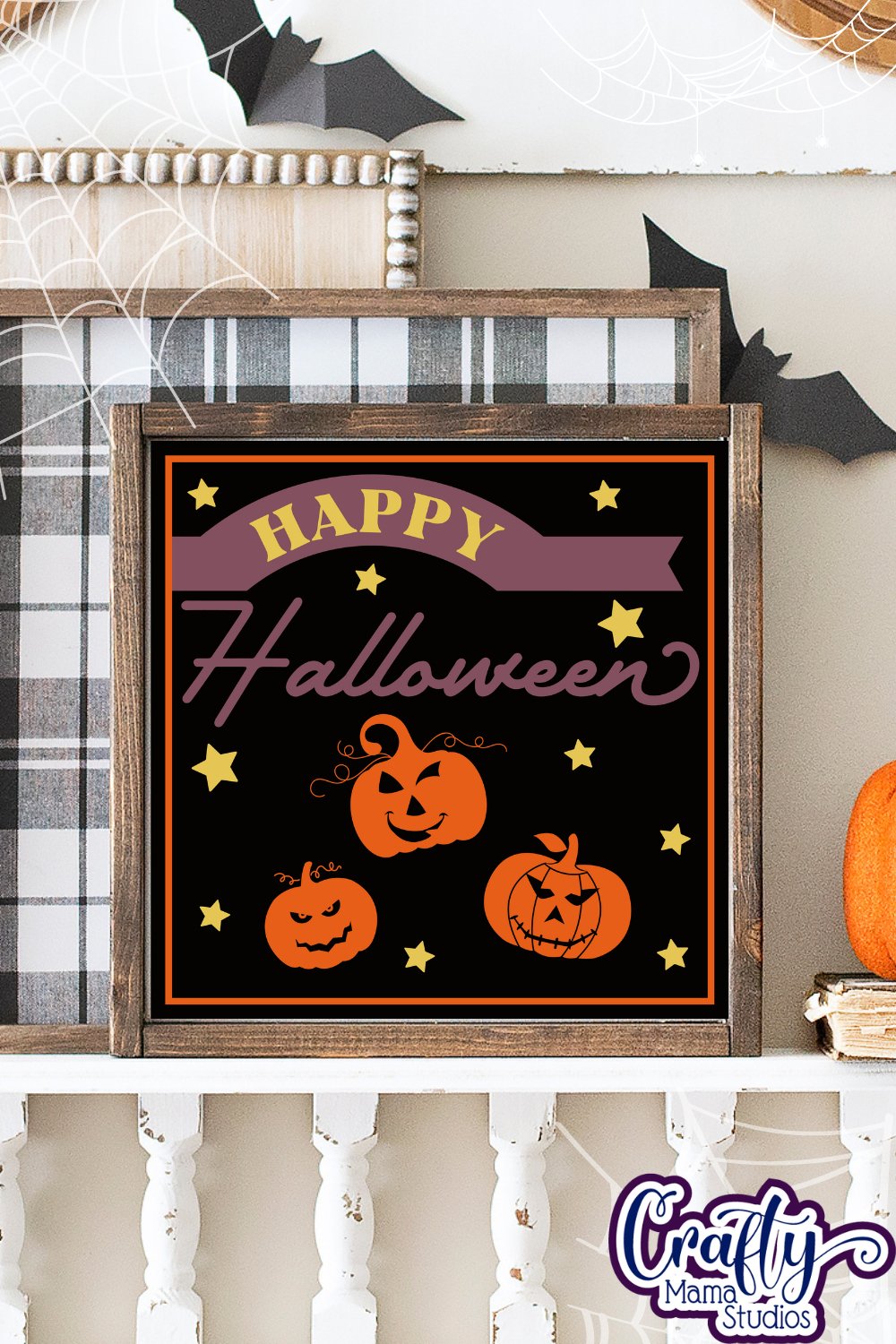 Retro Halloween Sign Svg, Happy Halloween Old Style Design
