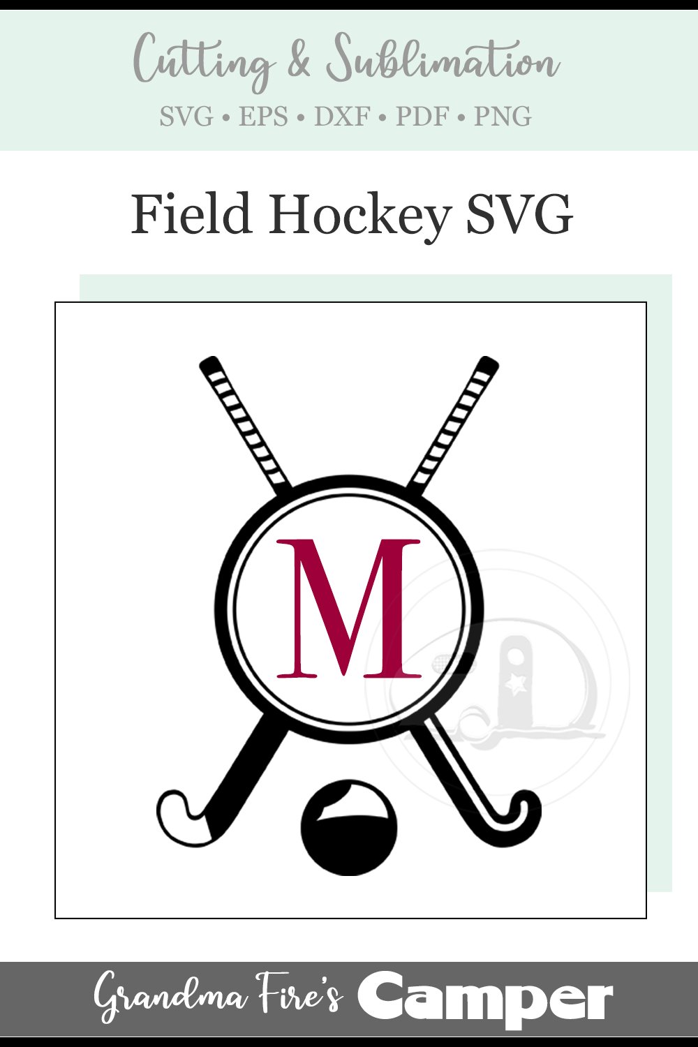 Field Hockey SVG, Field Hockey Monogram, PNG Sublimation