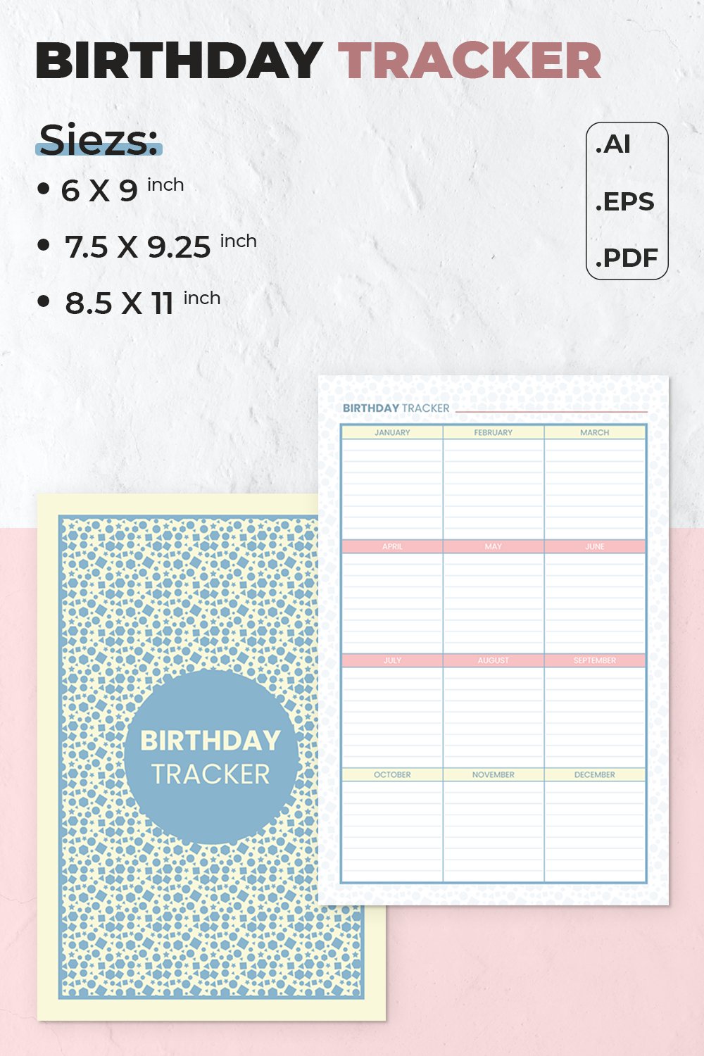 Birthday Tracker | Printable Template (2271791)