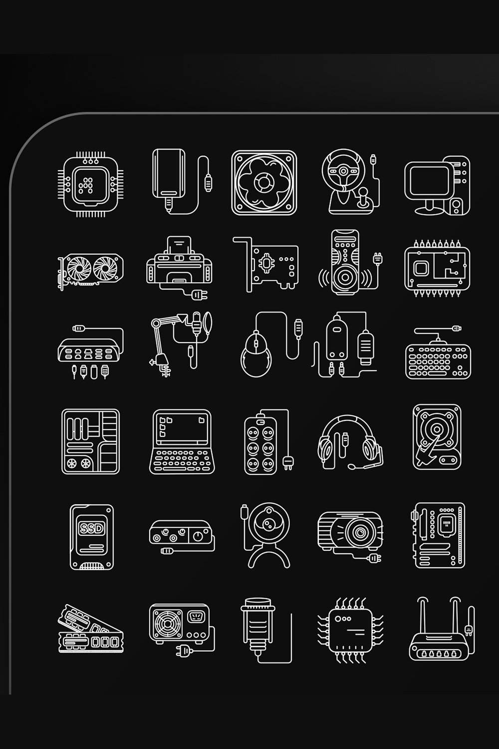 Computer icon pack sign art collection