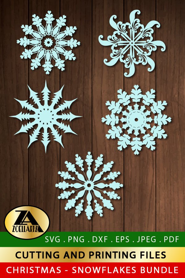 Snowflake SVG PNG EPS DXF Christmas Snowflakes SVG Bundle