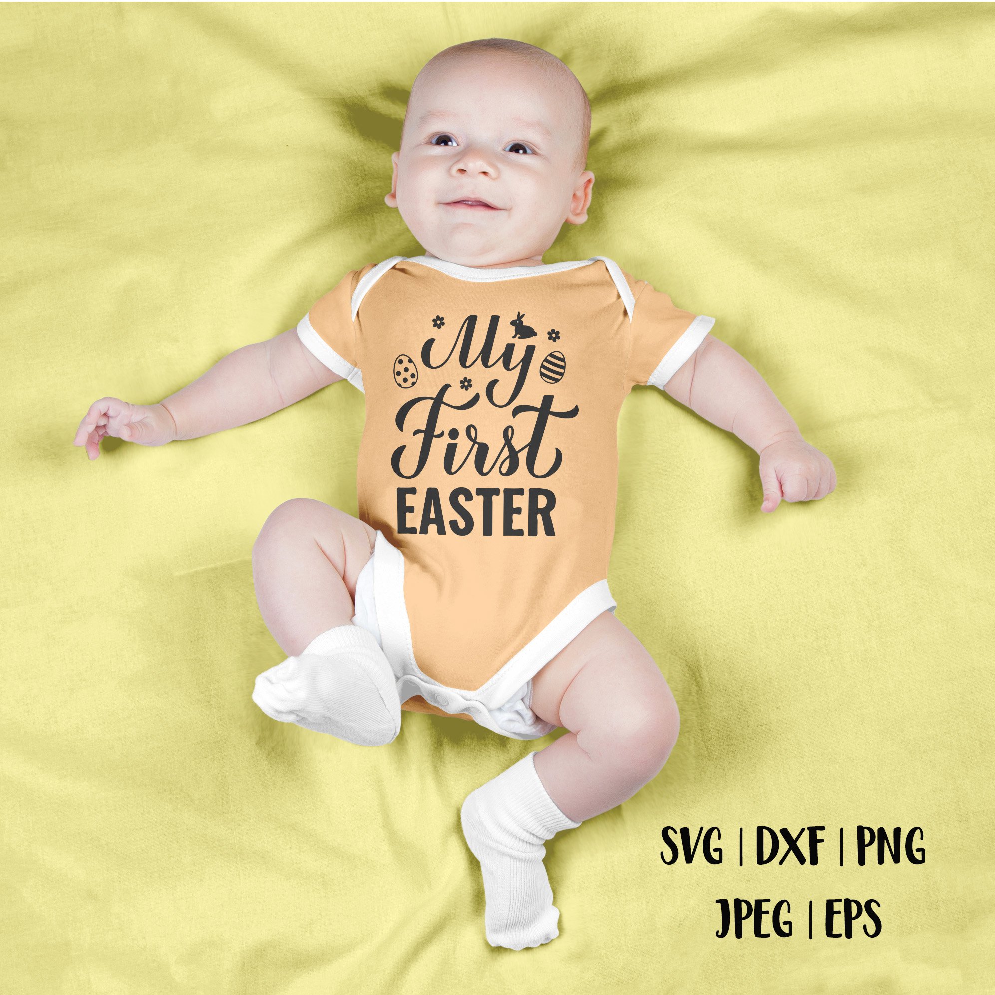 My first Easter. Baby 1st Easter hand lettered SVG