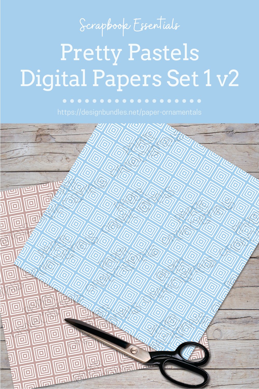 Pretty Pastels Set 1 v2 Digital Paper Geometric Patterns