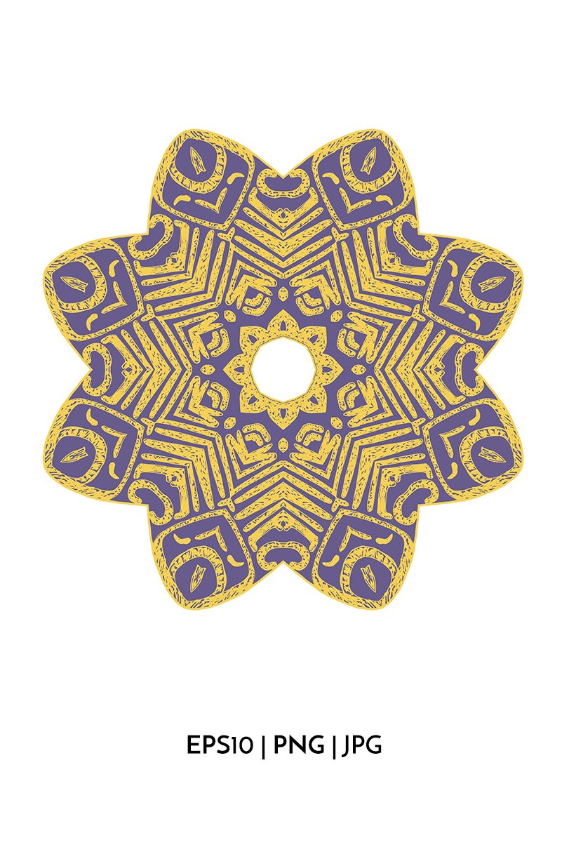 Violet And Yellow Mandala