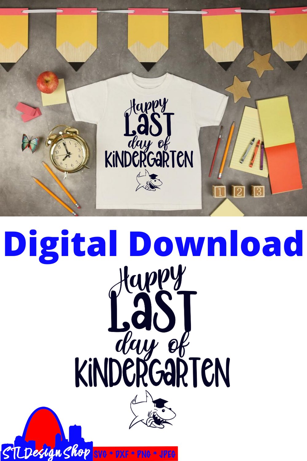 Last Day of Kindergarten svg cut file cameo kindergarten svg