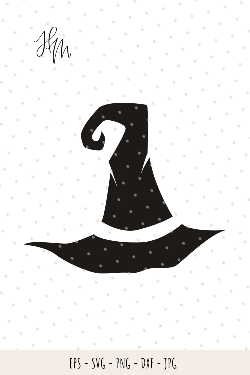Witch hat cut file SVG DXF EPS PNG JPG