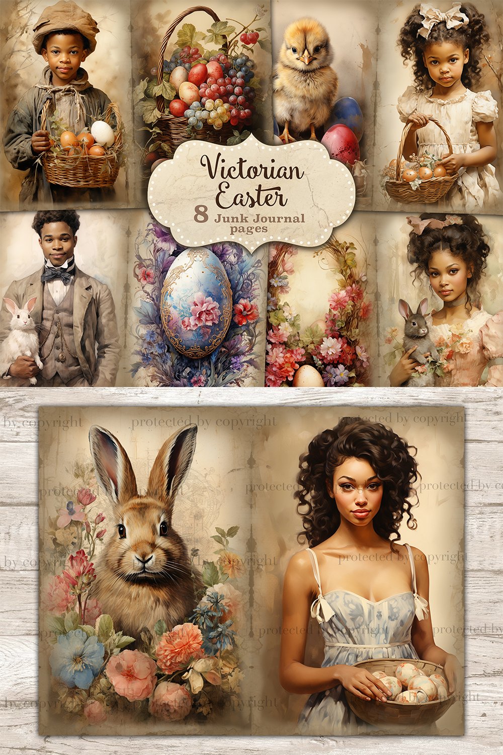 Victorian Easter Junk Journal Kit | Spring Printable Set