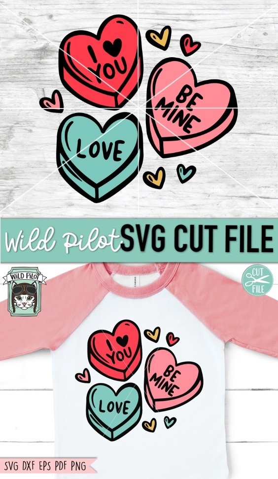 Valentines Day SVG, Candy Hearts SVG, Conversation Heart SVG