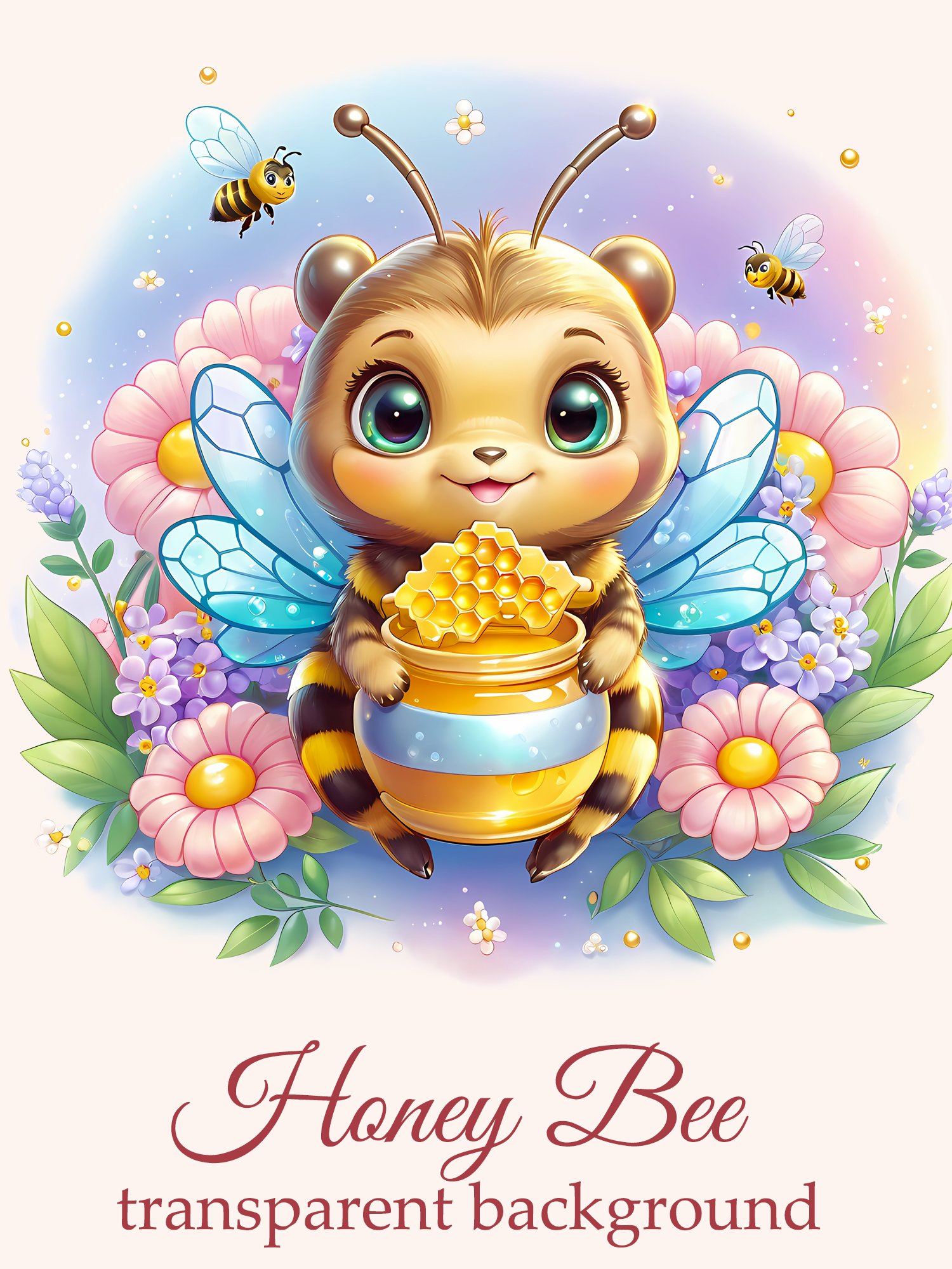 Bumble Honey Bee Clipart, Cute Cartoon, Baby Shower, Png