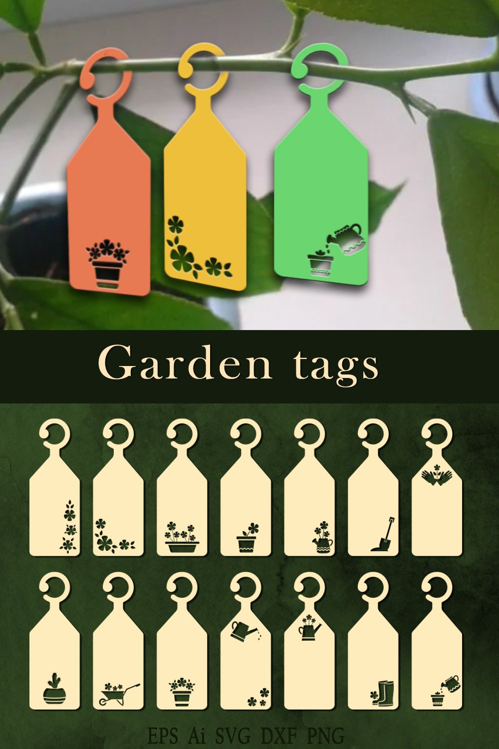 Garden tag set. SVG - cut files
