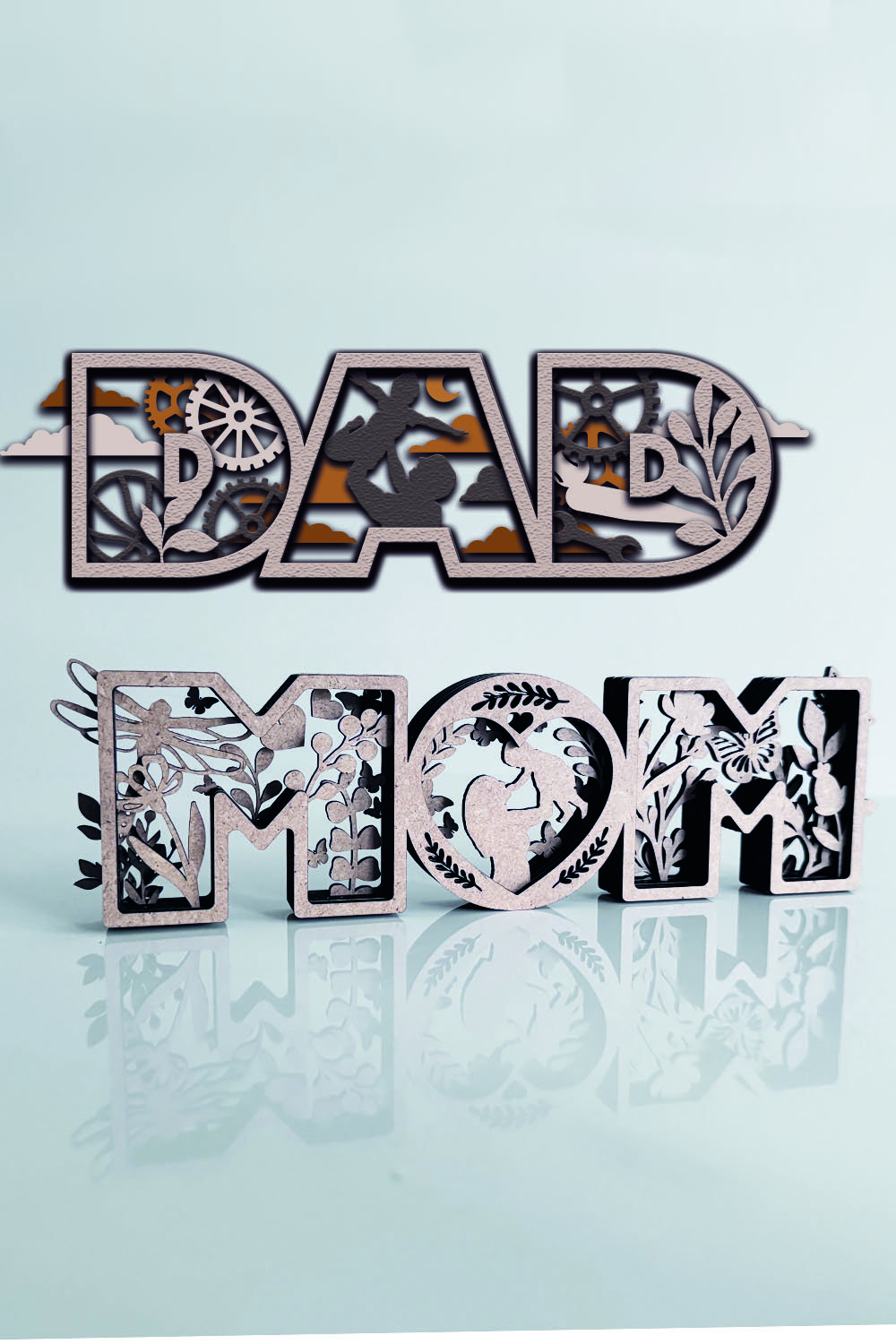 MOM and DAD SET Myltilayer Templates