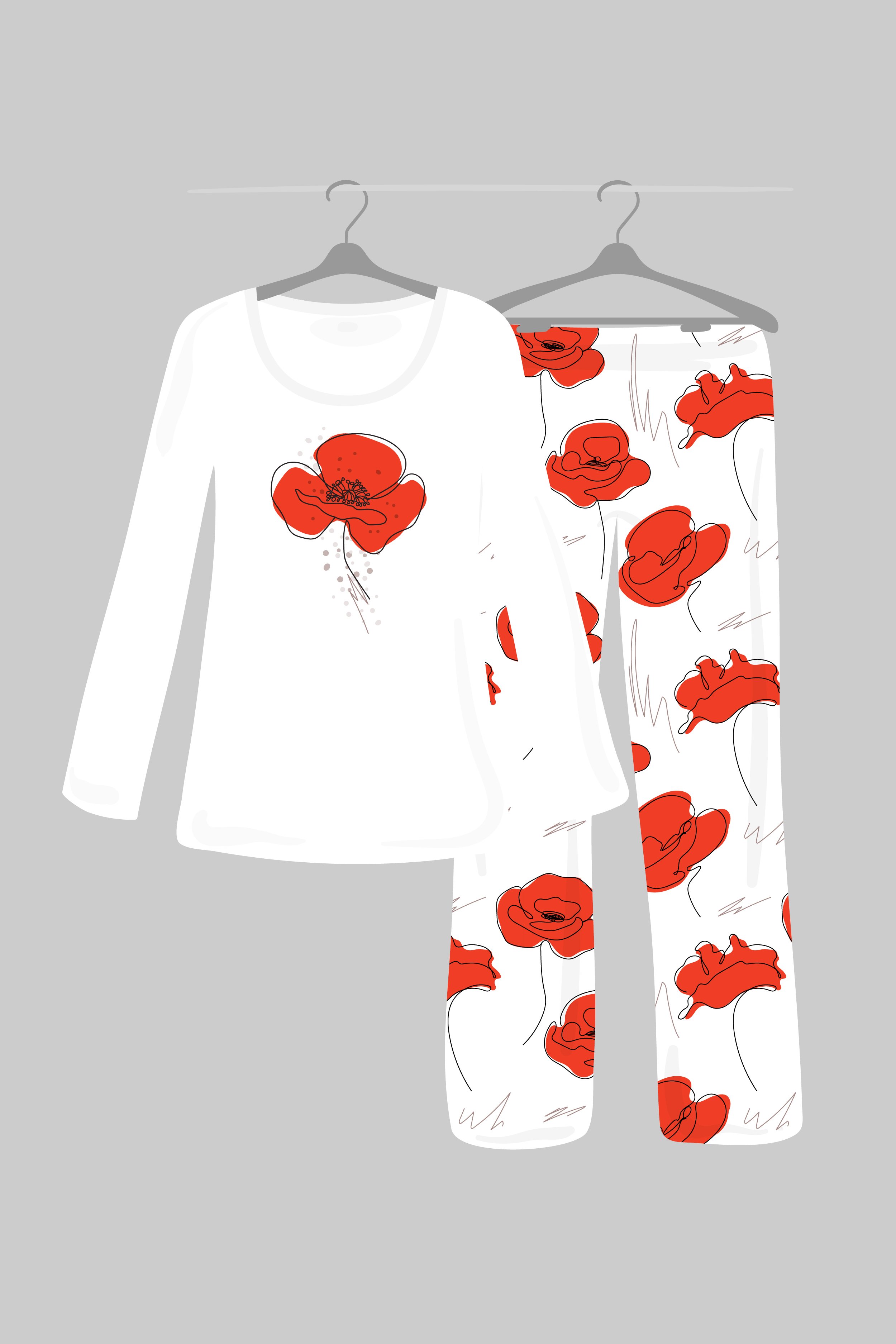 Two-Piece Pajamas - Poppin' Poppies