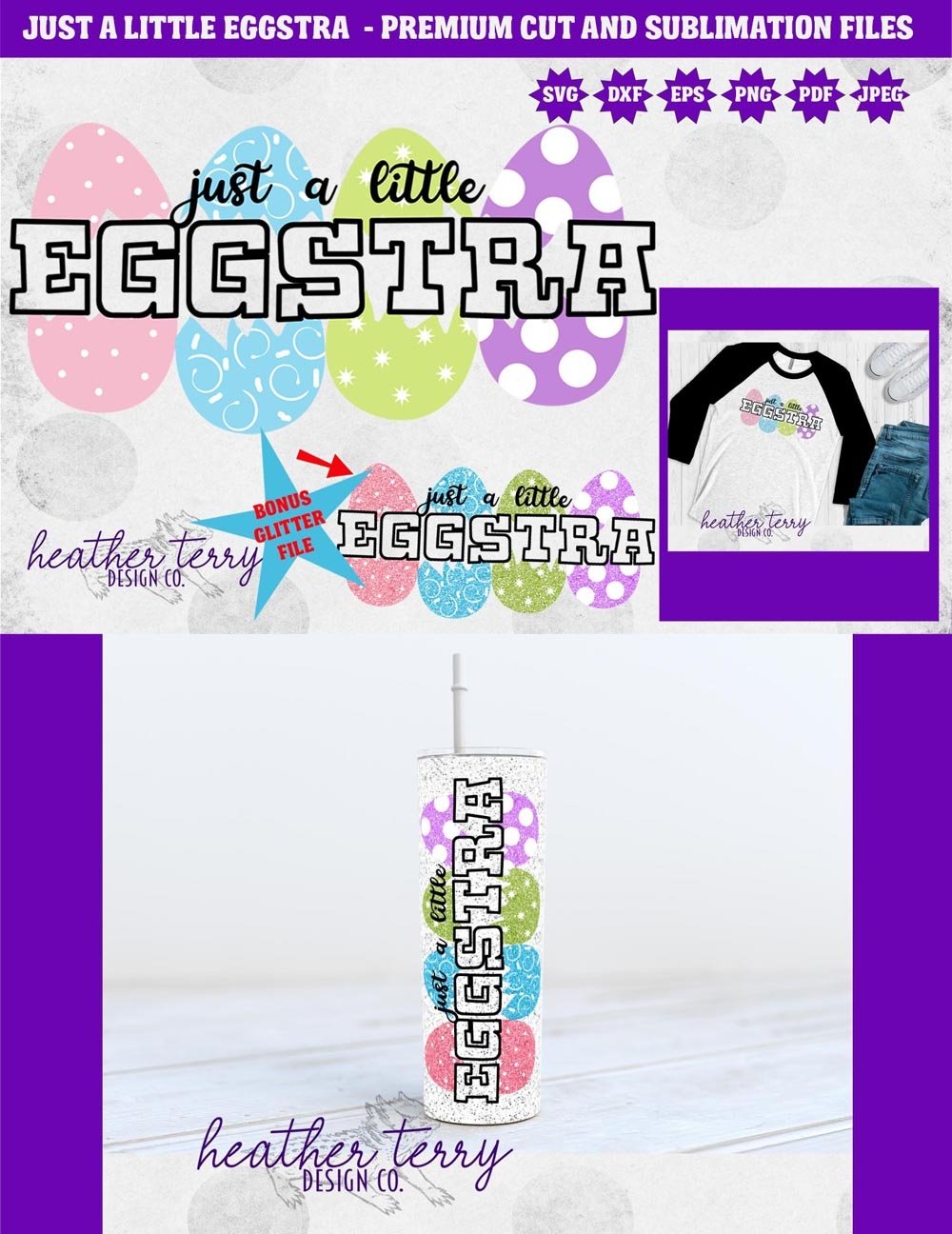 Just a little Eggstra cut file Easter Sublimation