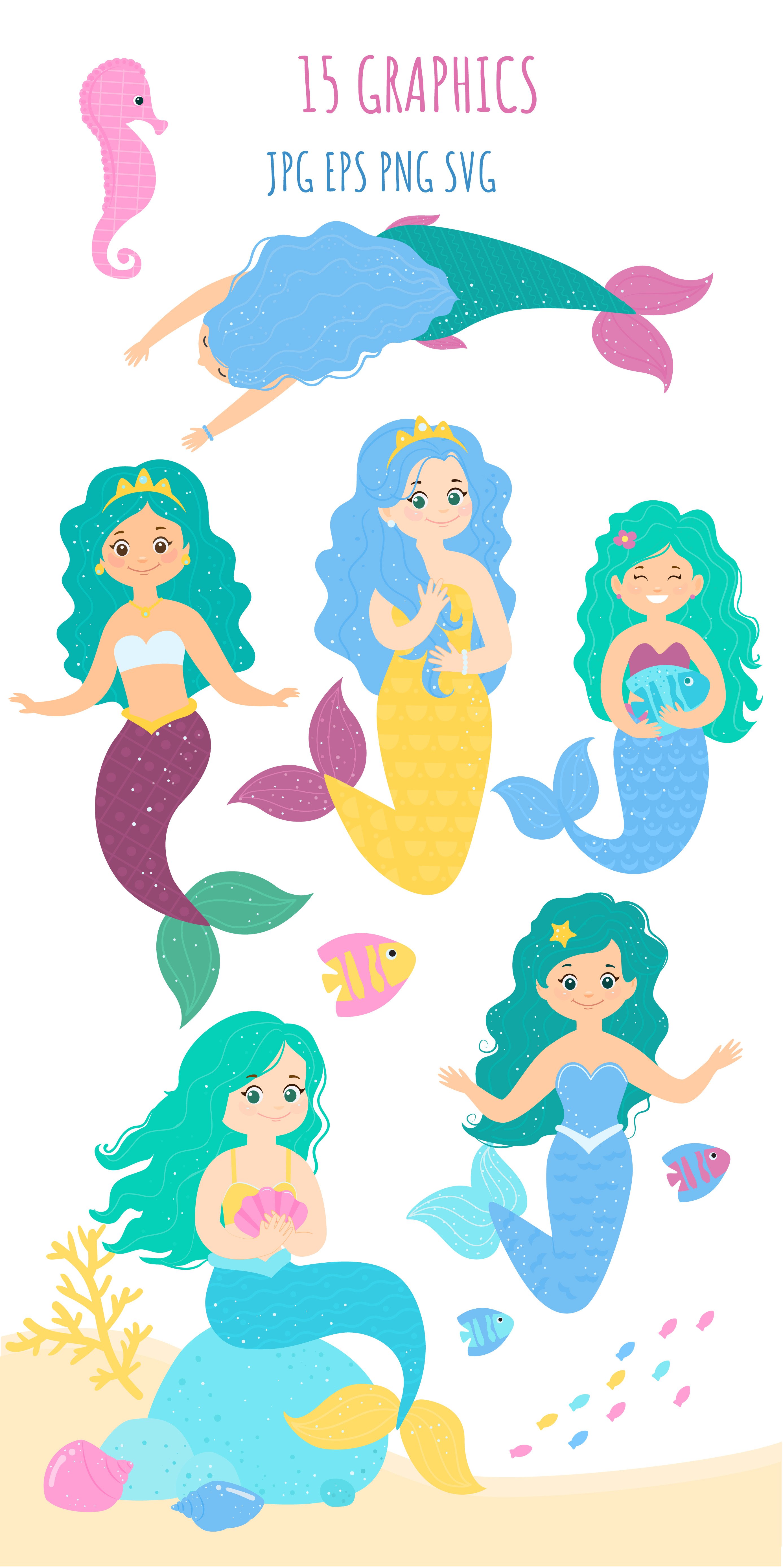 Mermaid Clip Art 65 - bpak47j