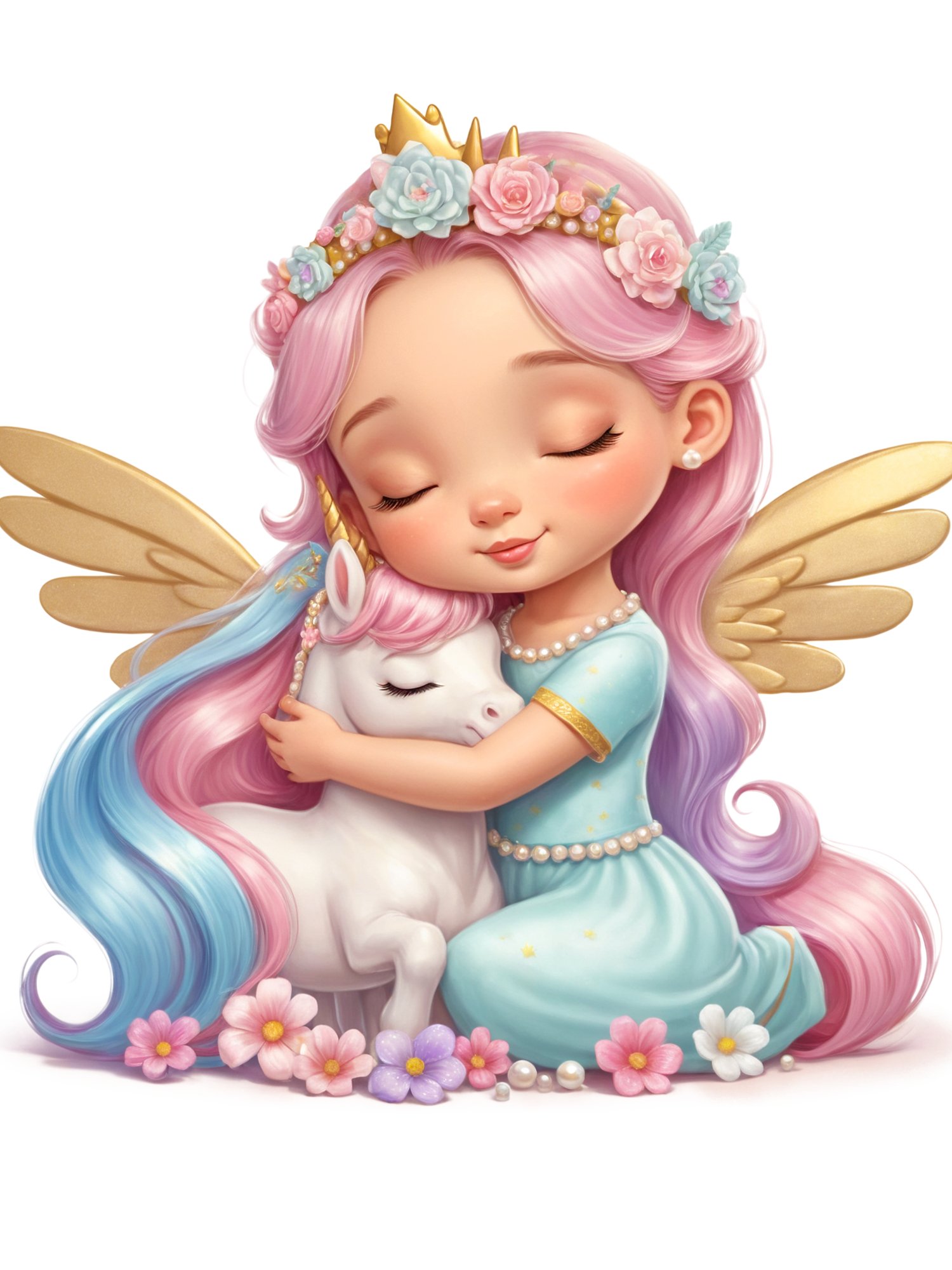 Disney Princess and Unicorn Cute Cartoon Art, Clipart Png