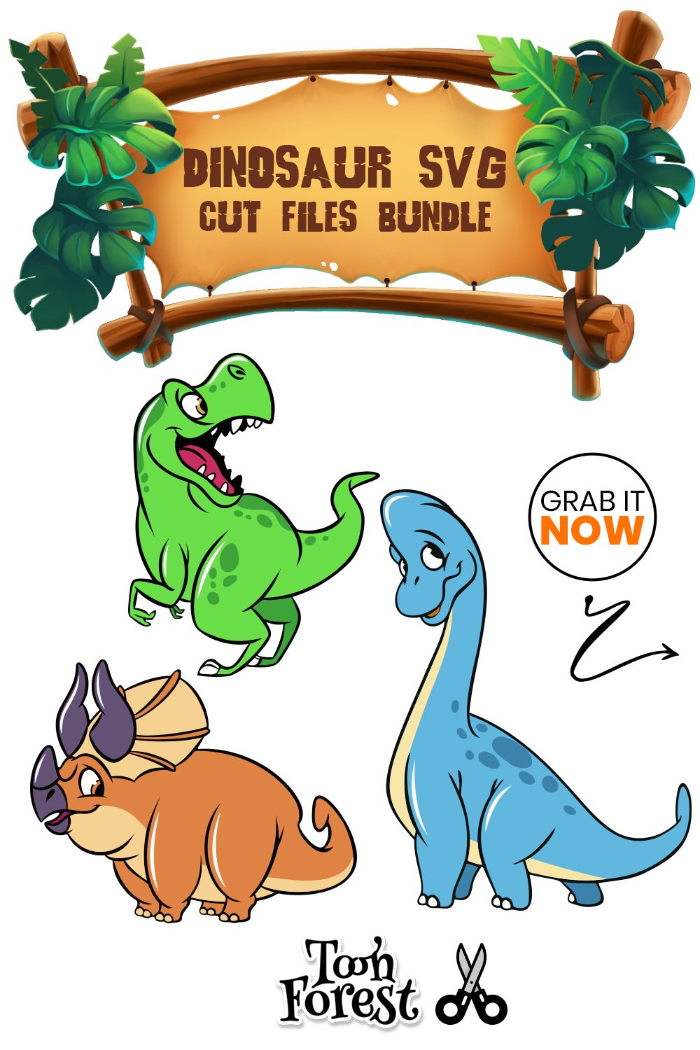 Cute Dinosaur SVG, DXF, EPS, and PNG cut files (764758)
