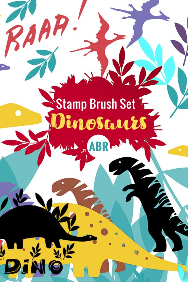 DINO BRUSHES for Photoshop and Procreate .abr
