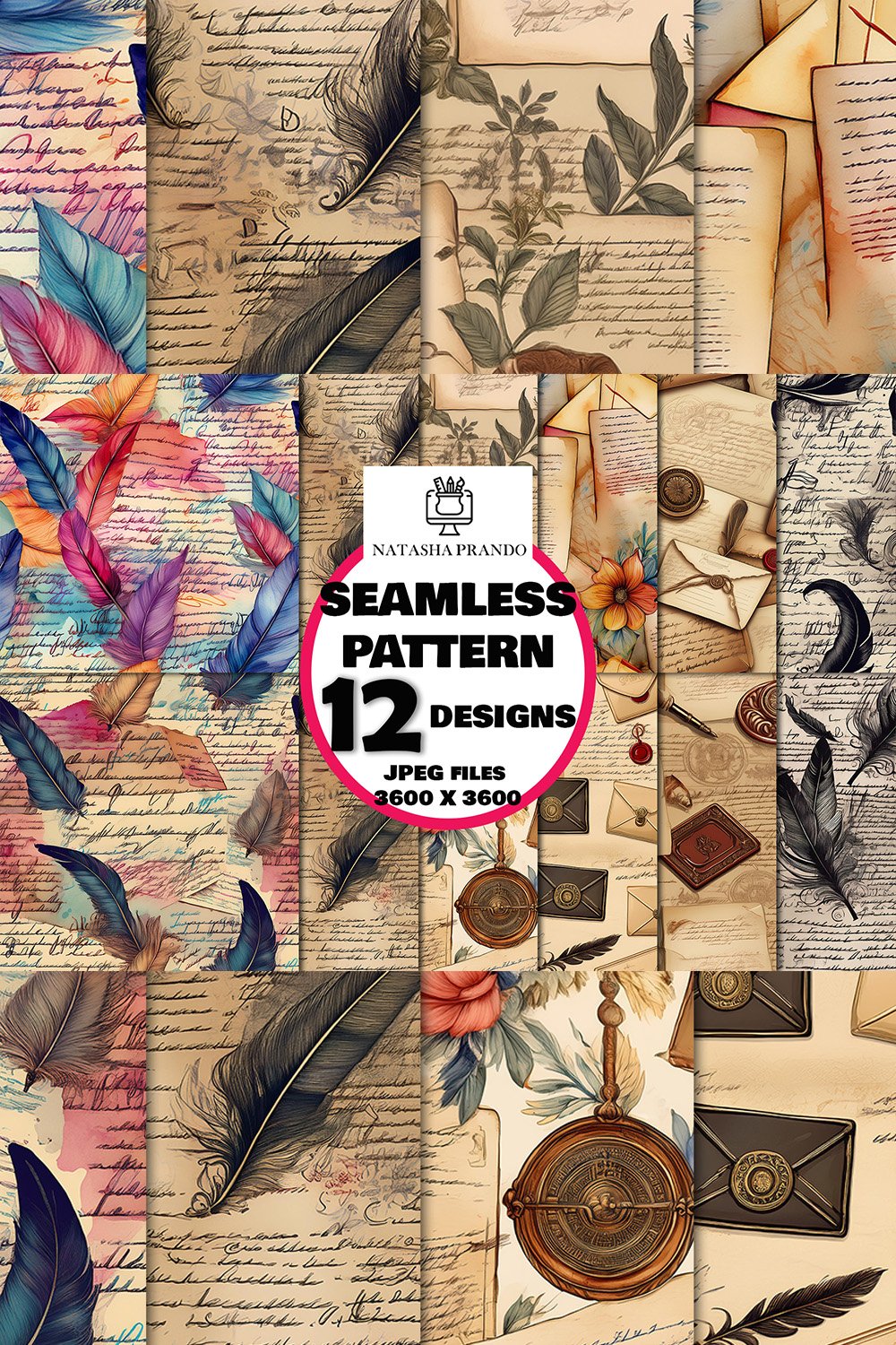 Print Handwritten Letters Seamless print handwritten letters