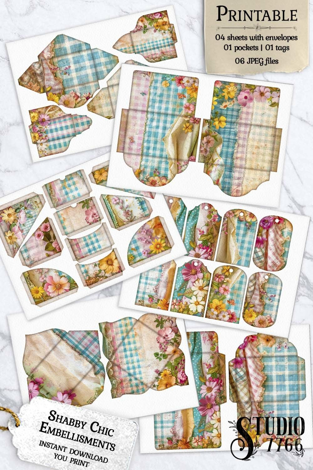 Floral Shabby Chic Junk Journal Kit (4747119)