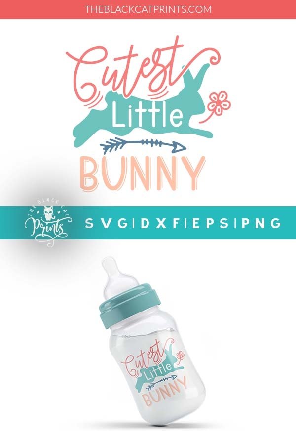 Cutest Little Bunny SVG | Easter Bunny SVG | Kids Easter SVG