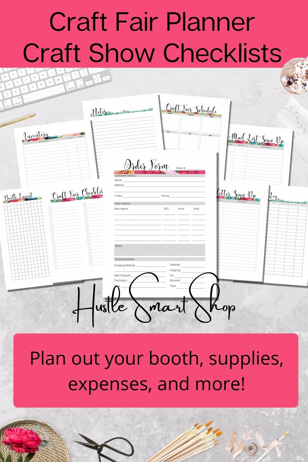 Craft Fair Planner, Craft Show Checklists, printable