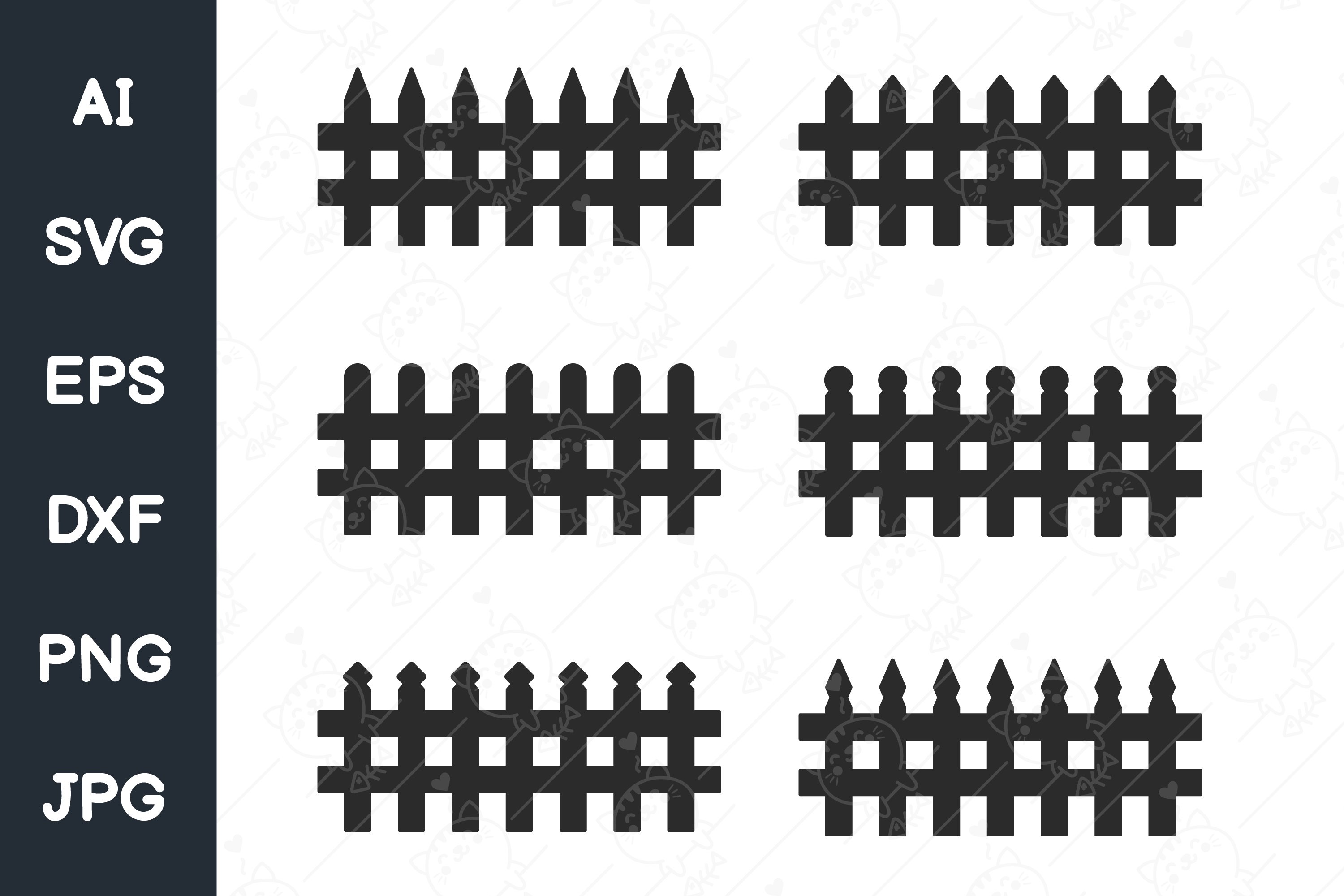 Wooden Fence svg, Wood Picket Fence svg for (1228980)