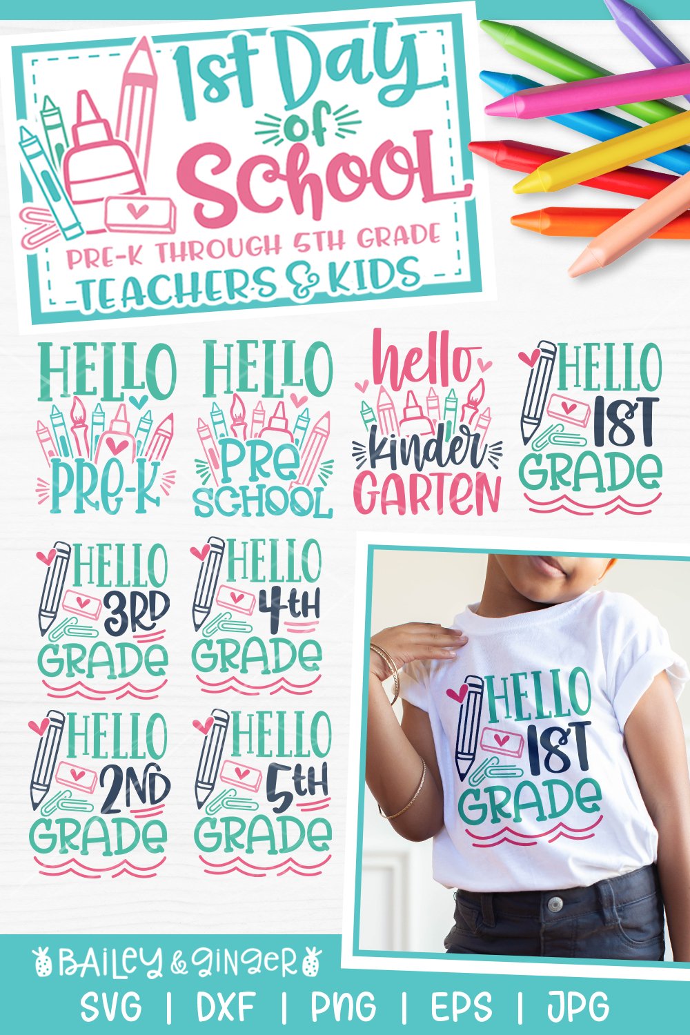 First Day of School SVG Shirt Bundle - Back to School
