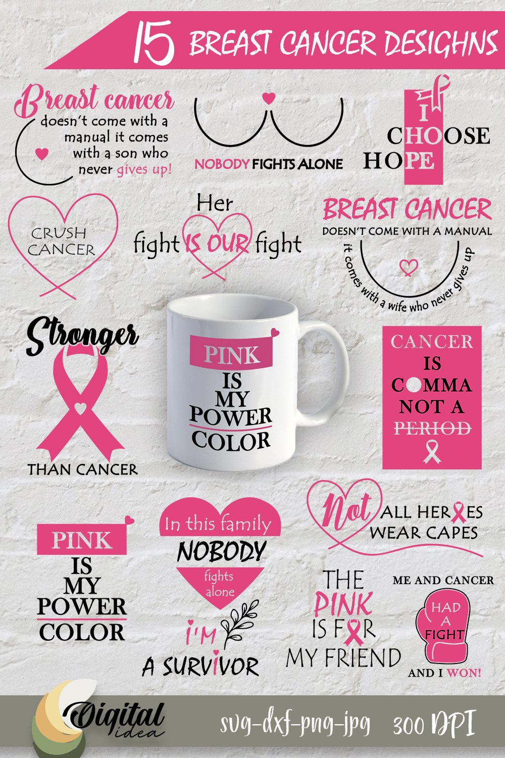 Breast cancer SVG bundle. Breast cancer awareness