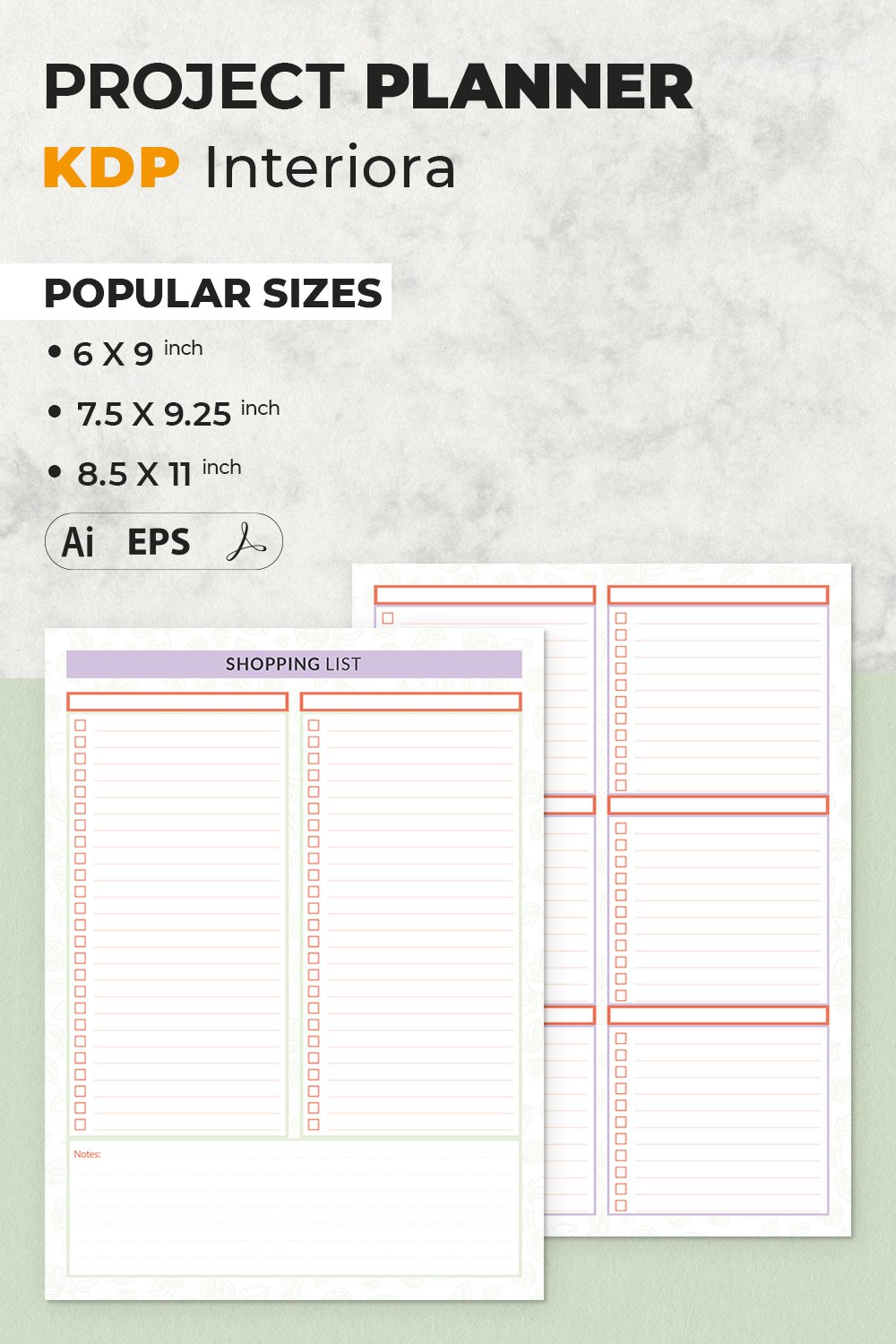 Shopping Checklist Planner Book