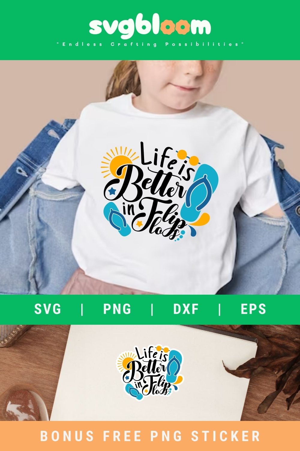Life Is Better In Flip Flops SVG Summer SVG Cut File Graphic