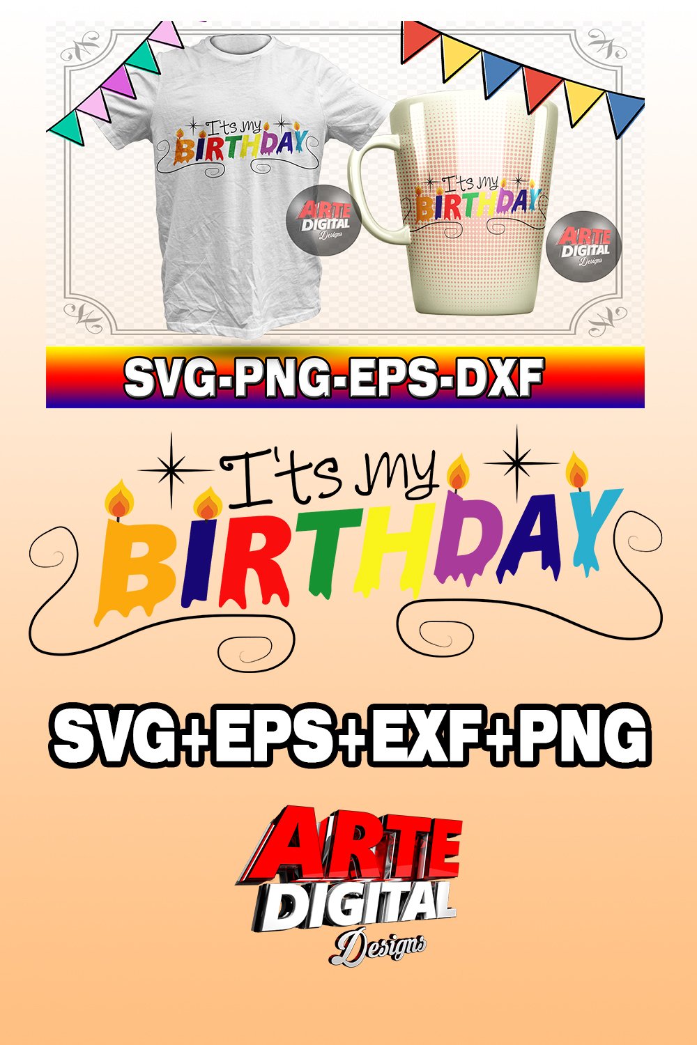 Its My Birthday Svg, Birthday Shirt Svg, Happy Birthday Svg