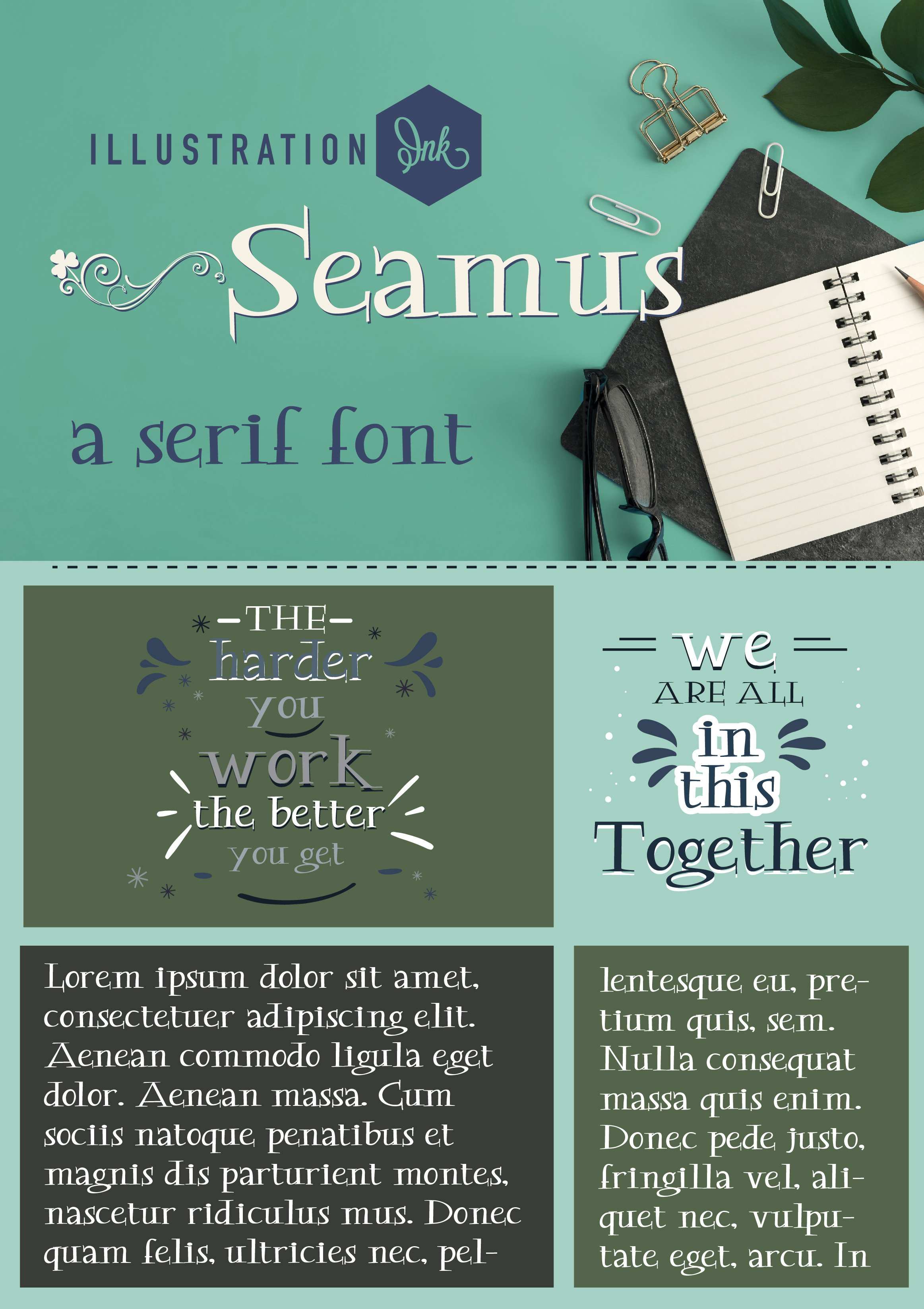 Seif Writing Antique, hand-crafted serif
