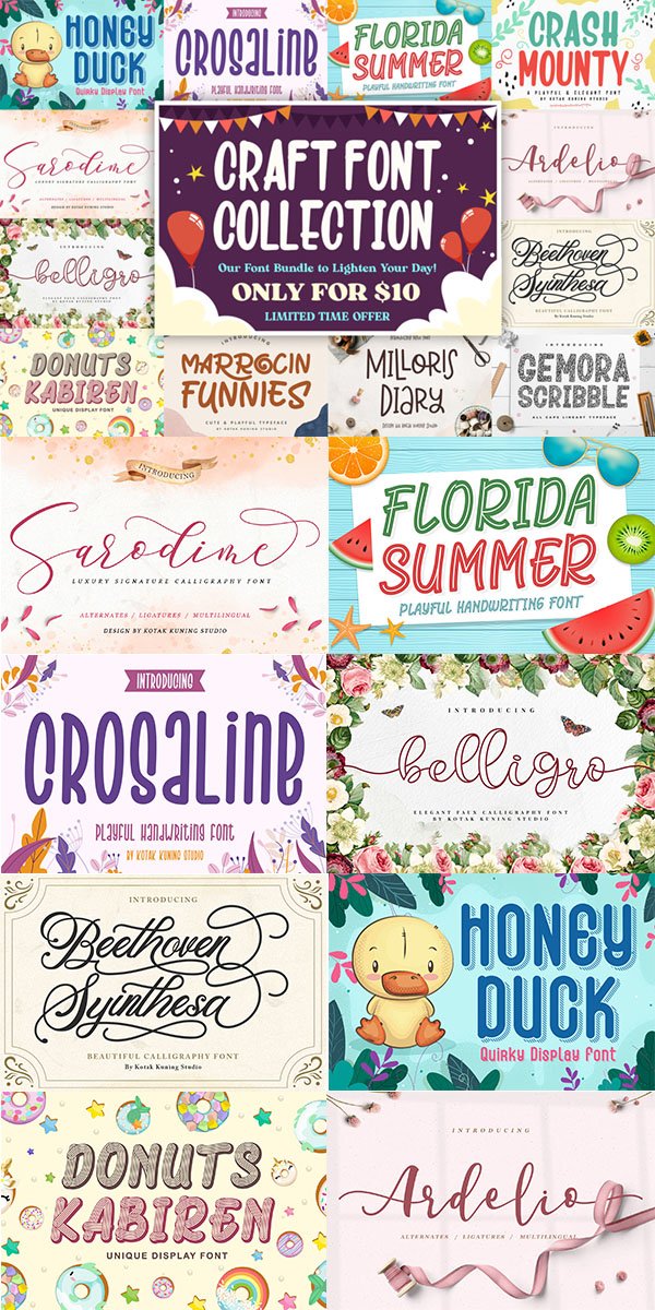 Craft Bundle - Playful Font Collection (575229)