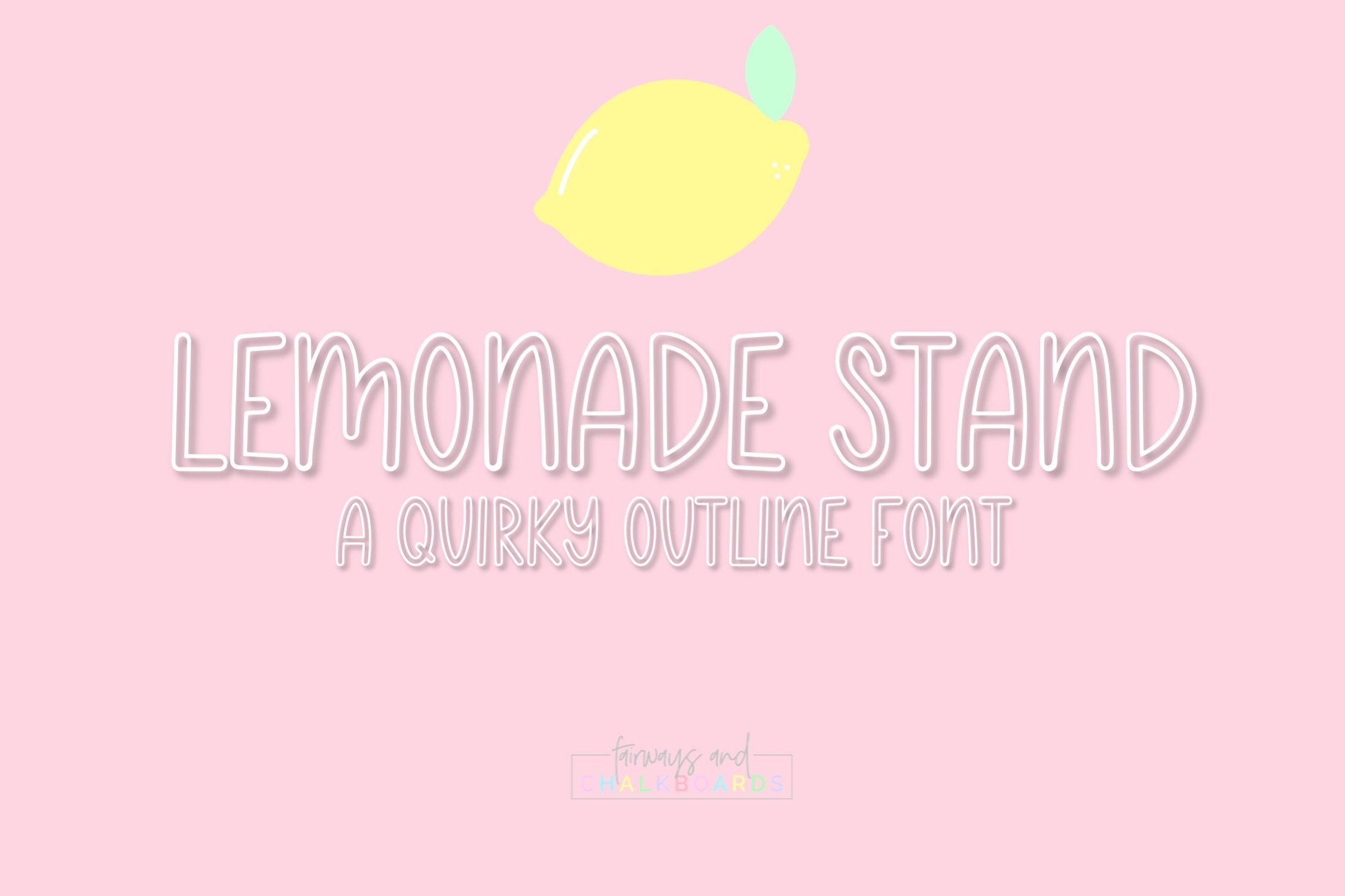 Lemonade Stand Quirky Outline Font (1356270)