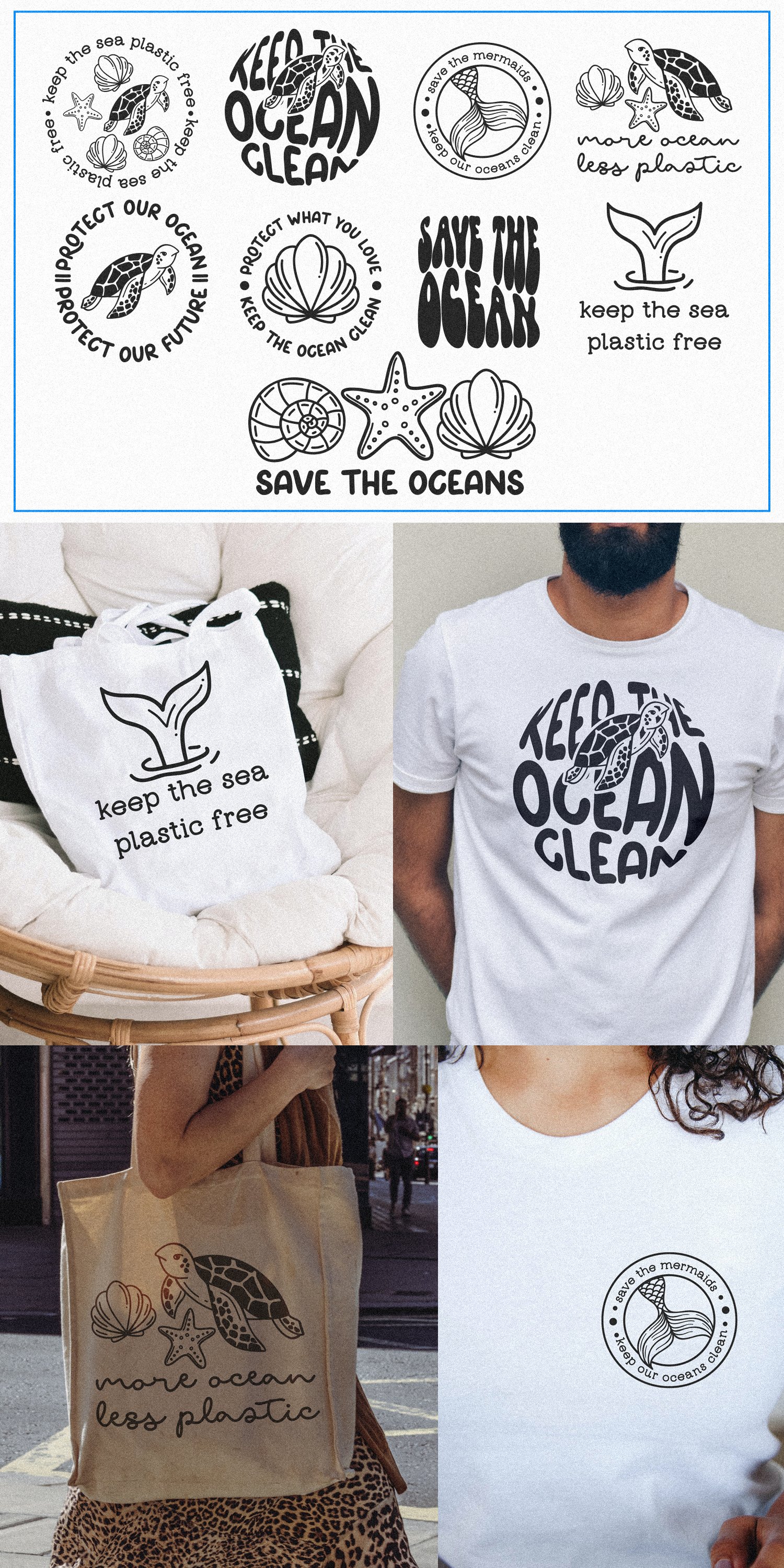 Save the ocean SVG Bundle
