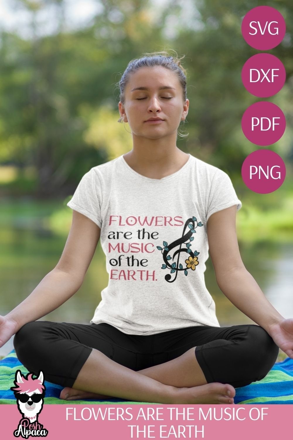 Flowers are the music of the earth SVG