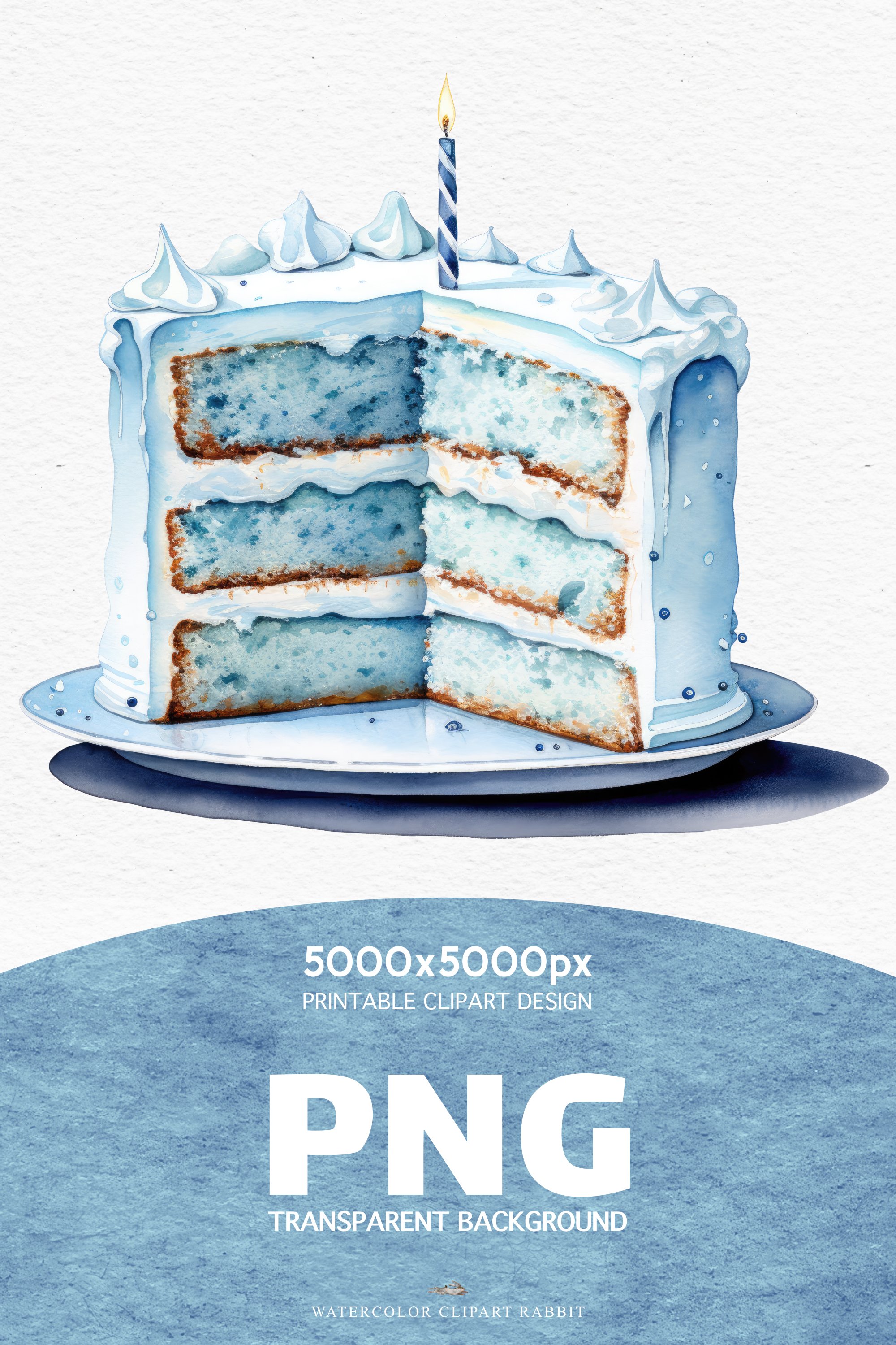 Blue Birthday Cake Clipart Bakery Food Sweets Boy Party PNG