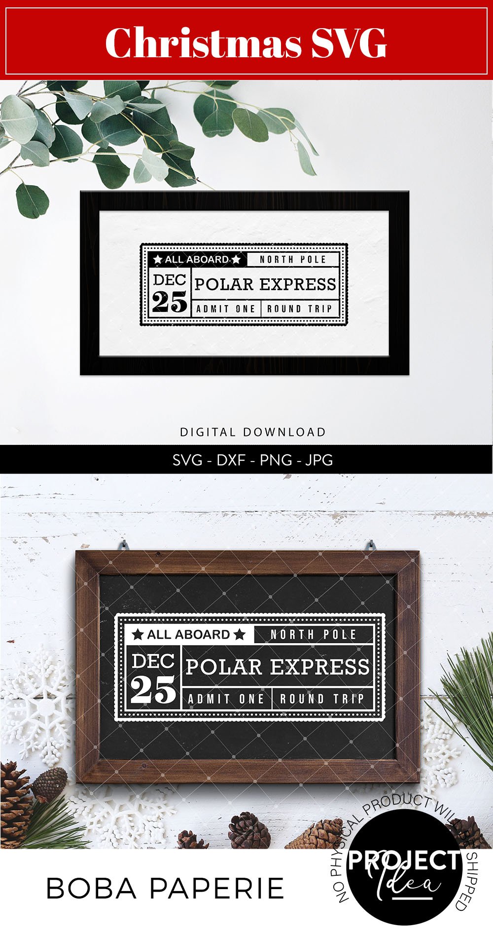 Polar Express Ticket | Christmas sign svg