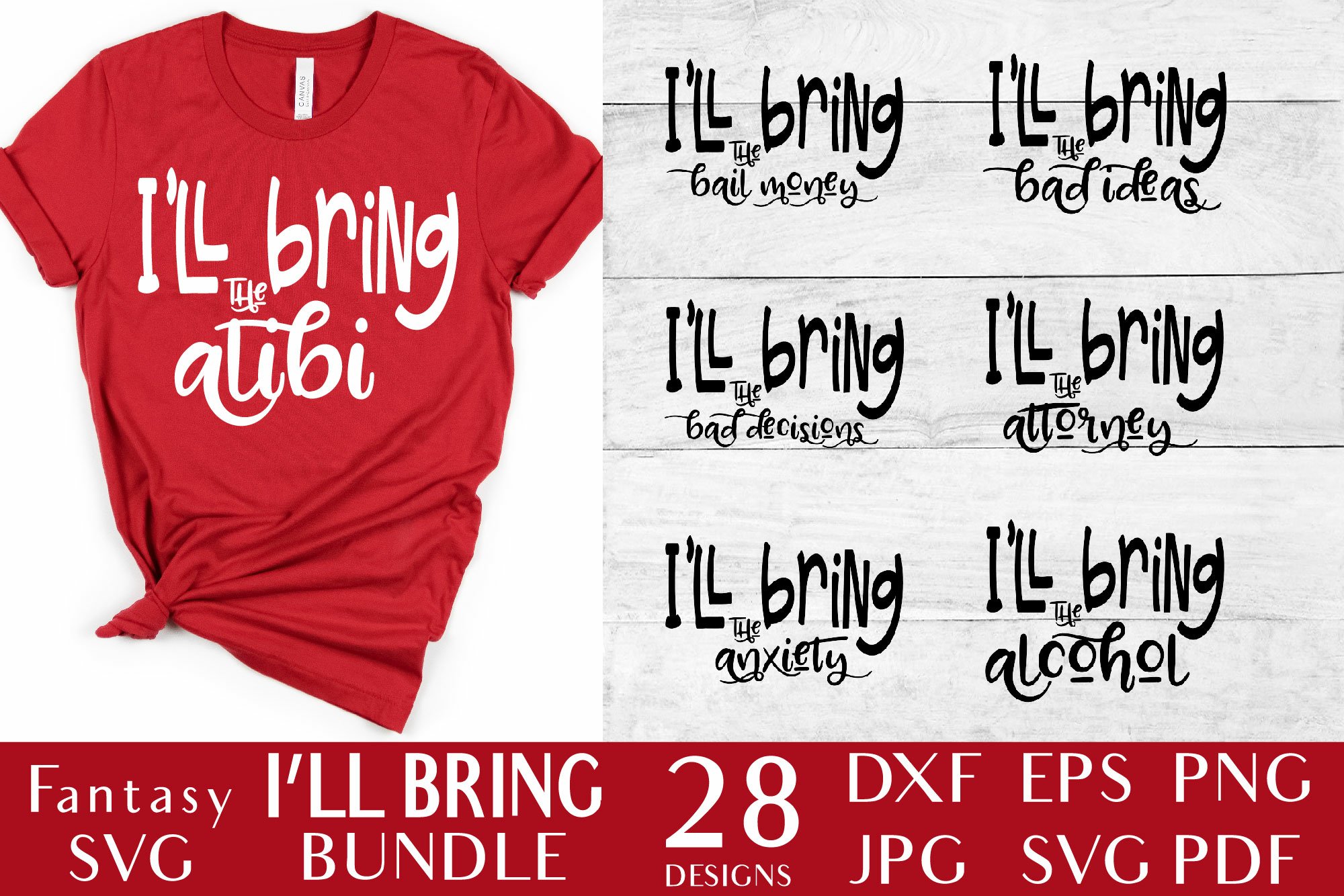 I'll Bring The BUNDLE Funny Bachelorette SVG Cut Files