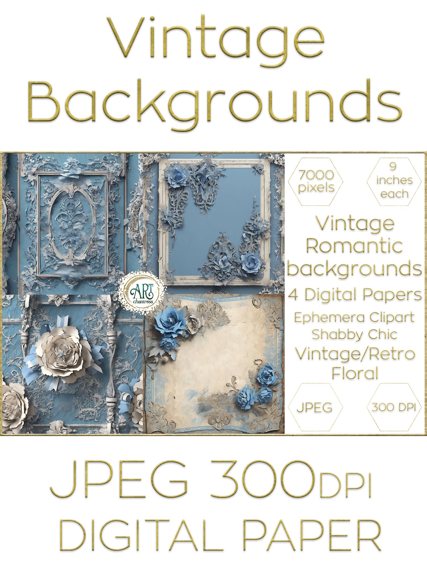 Victorian Scrapbook Old digital paper Romantic (3212200)