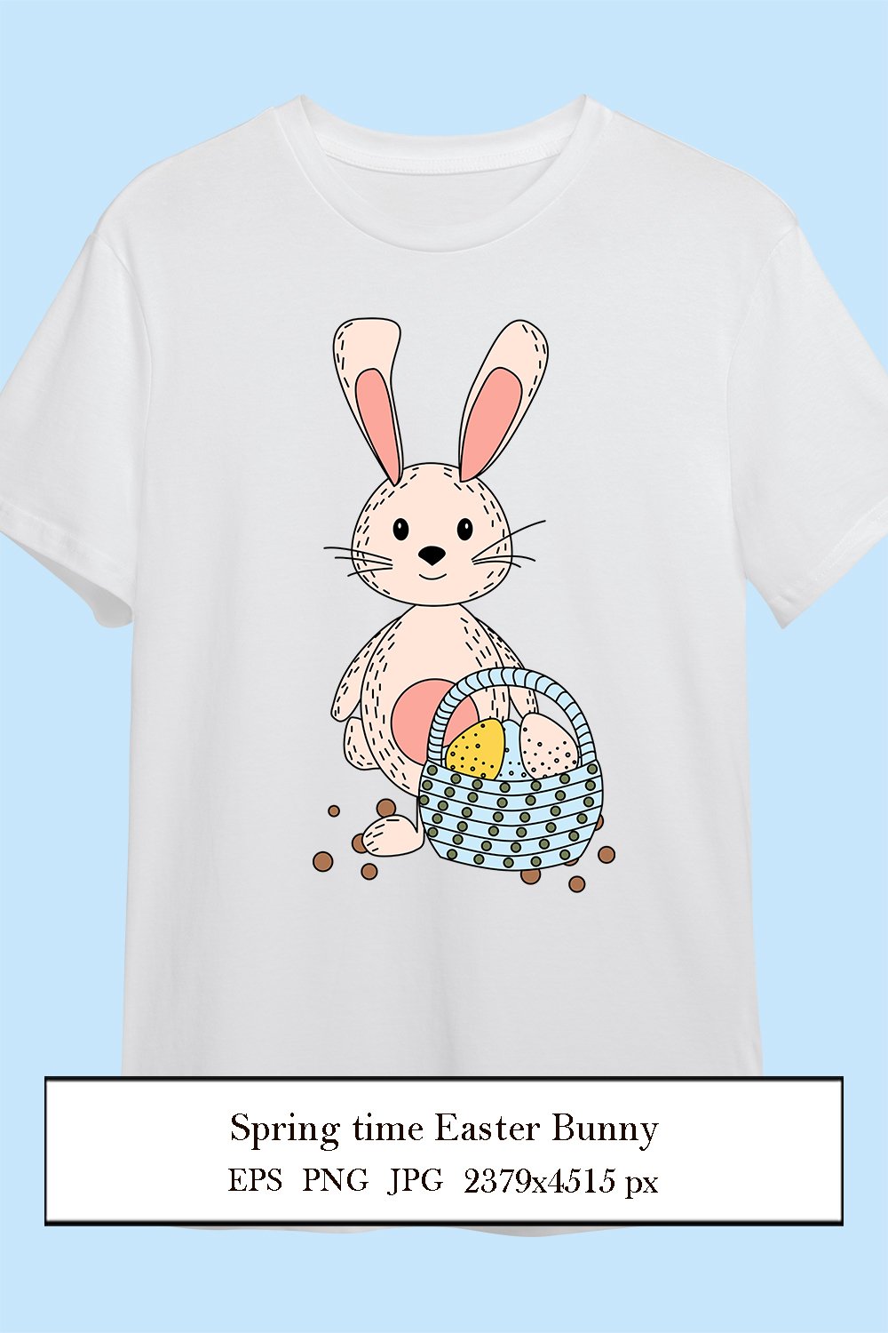 Spring easter bunny - sublimation png