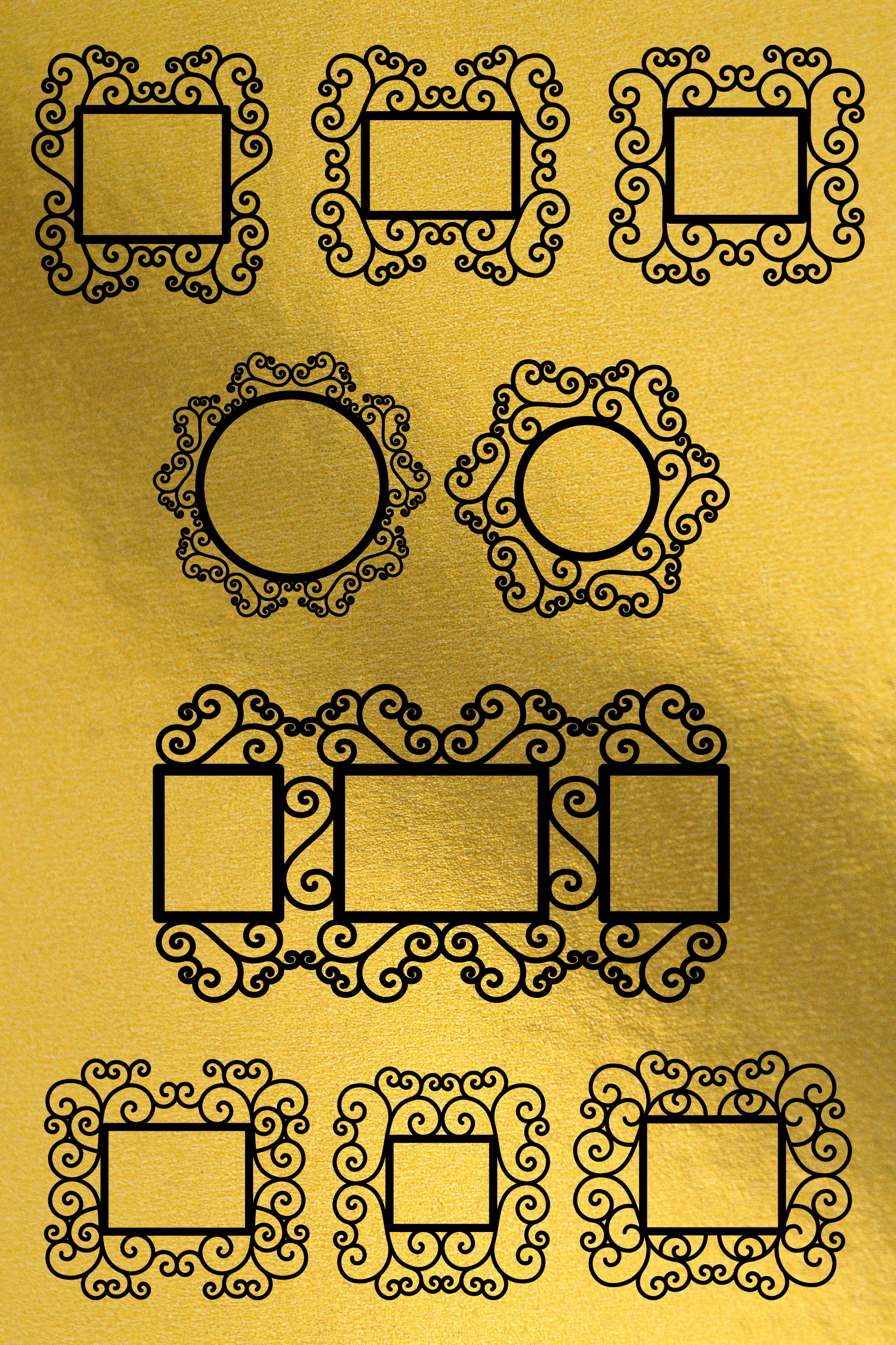 Laser File \u2014 Oma Frame w THREE Design Options SVG PDF