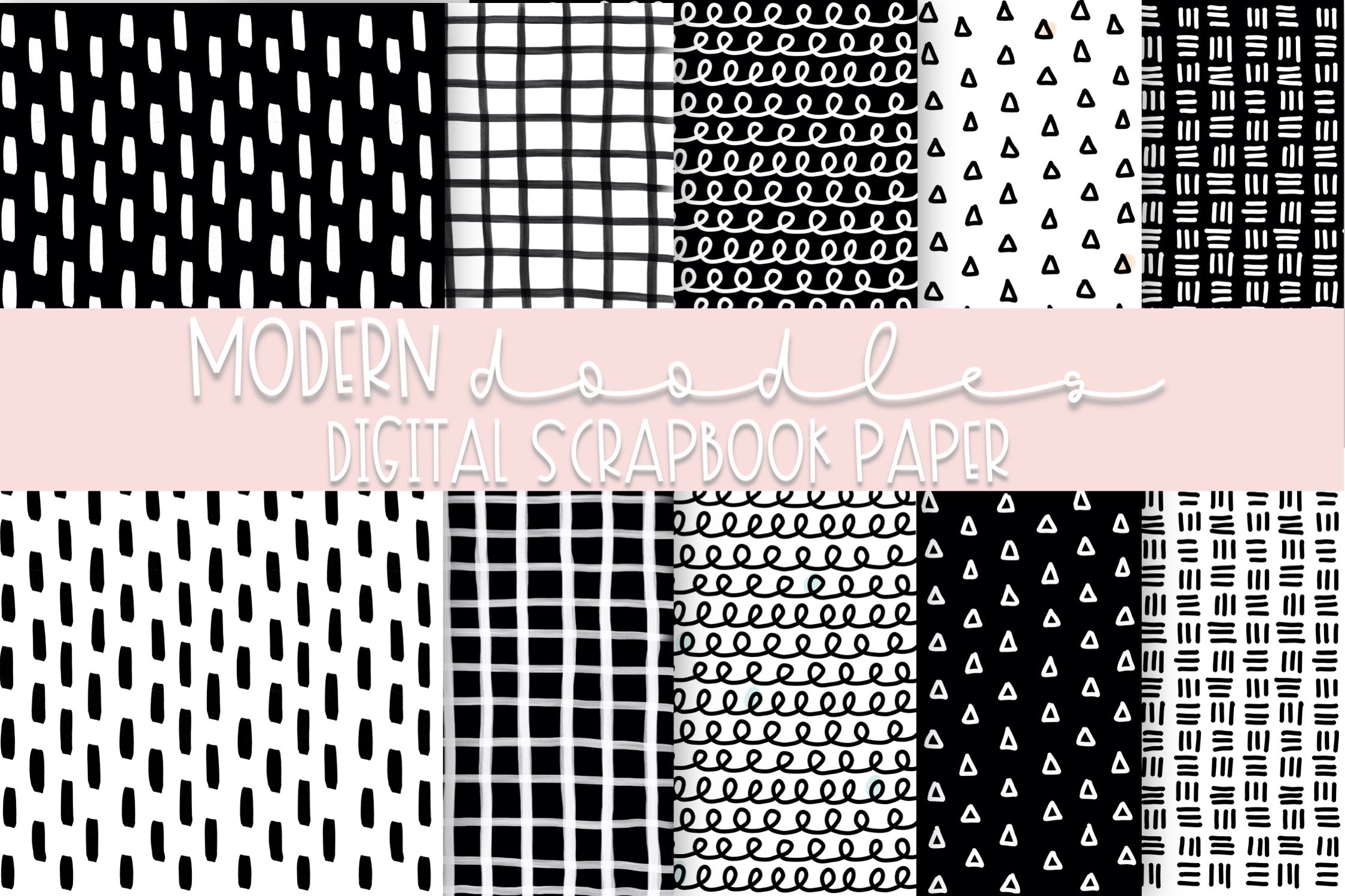 Modern Doodles Scrapbook Paper Modern Design (786242)