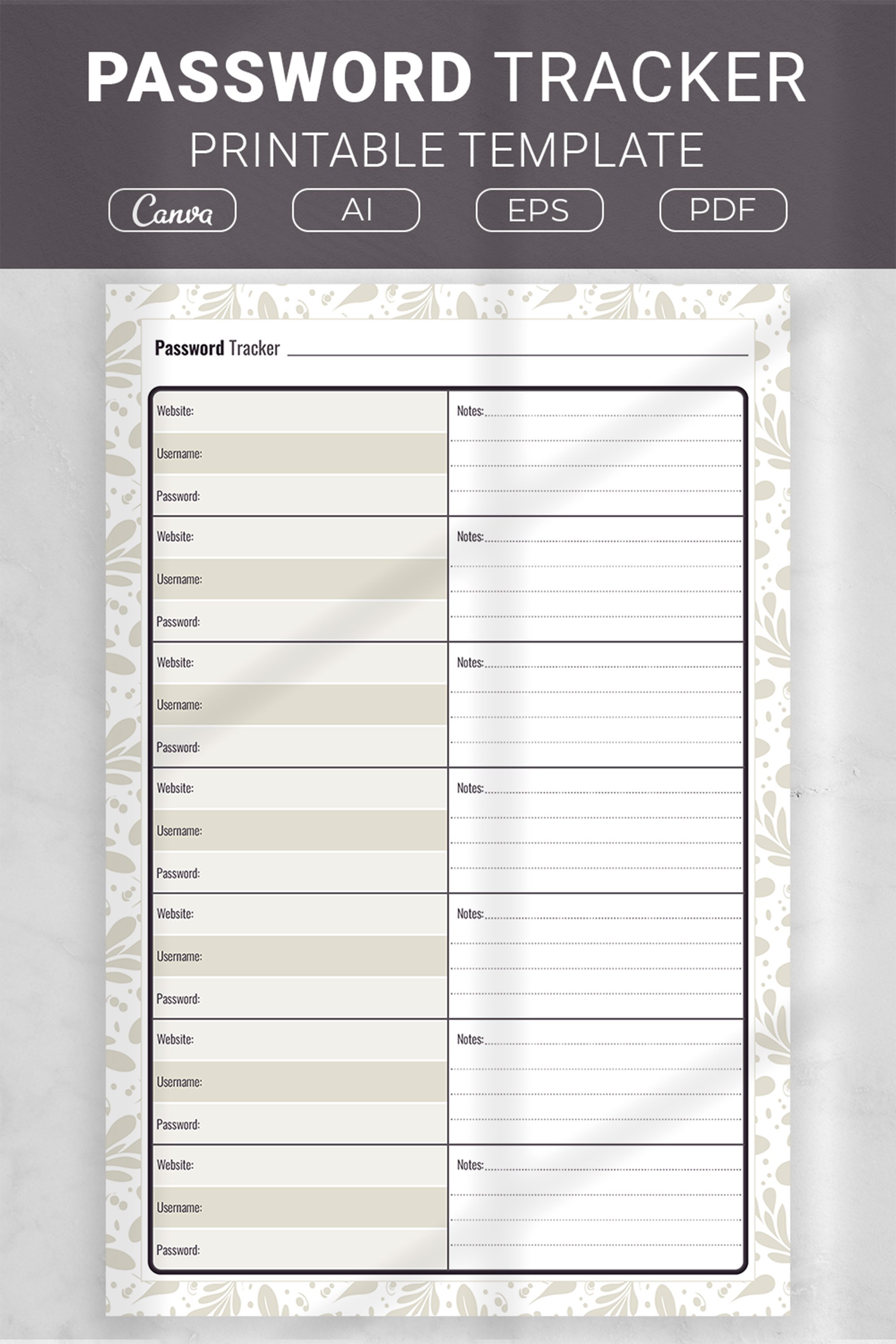 Password Tracker (3032407)